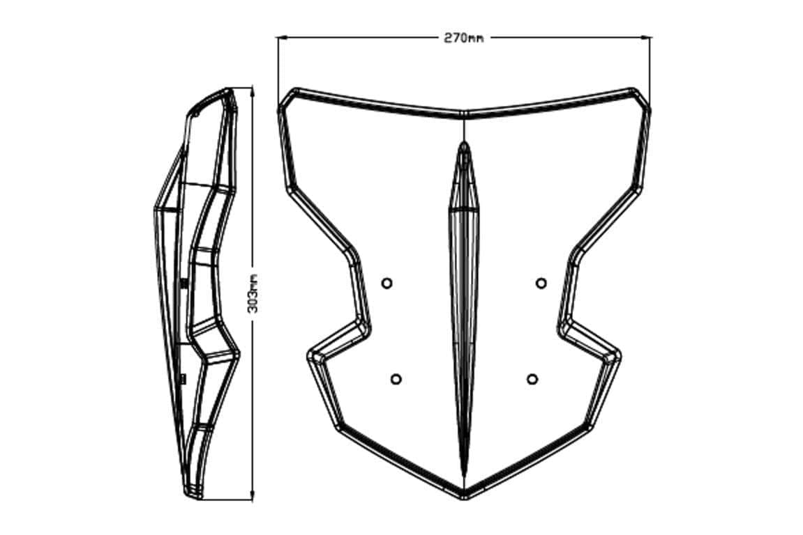 Puig Flanker Screen | Dark Smoke | Yamaha MT-09 2013>2016 - Image 2