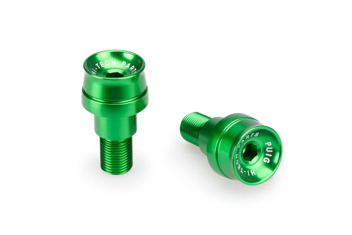 Puig Speed Bar Ends | Green | Fits Various Yamaha Models