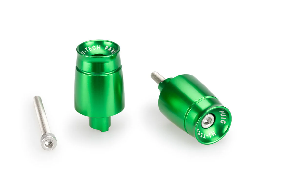 Puig Sport Bar Ends | Green | Kawasaki Z 650 2020>Current