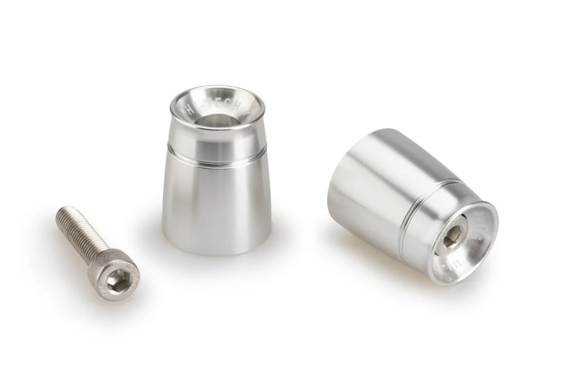 Puig Sport Bar Ends | Silver | Fits Various Kawasaki Models