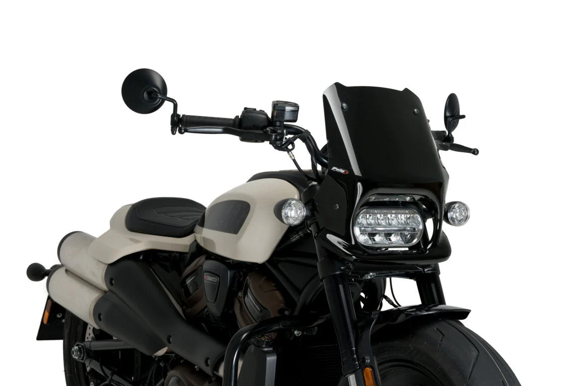 Puig Sport Screen | Black (Opaque) | Harley Davidson Sportster S (RH1250S) 2021>Current