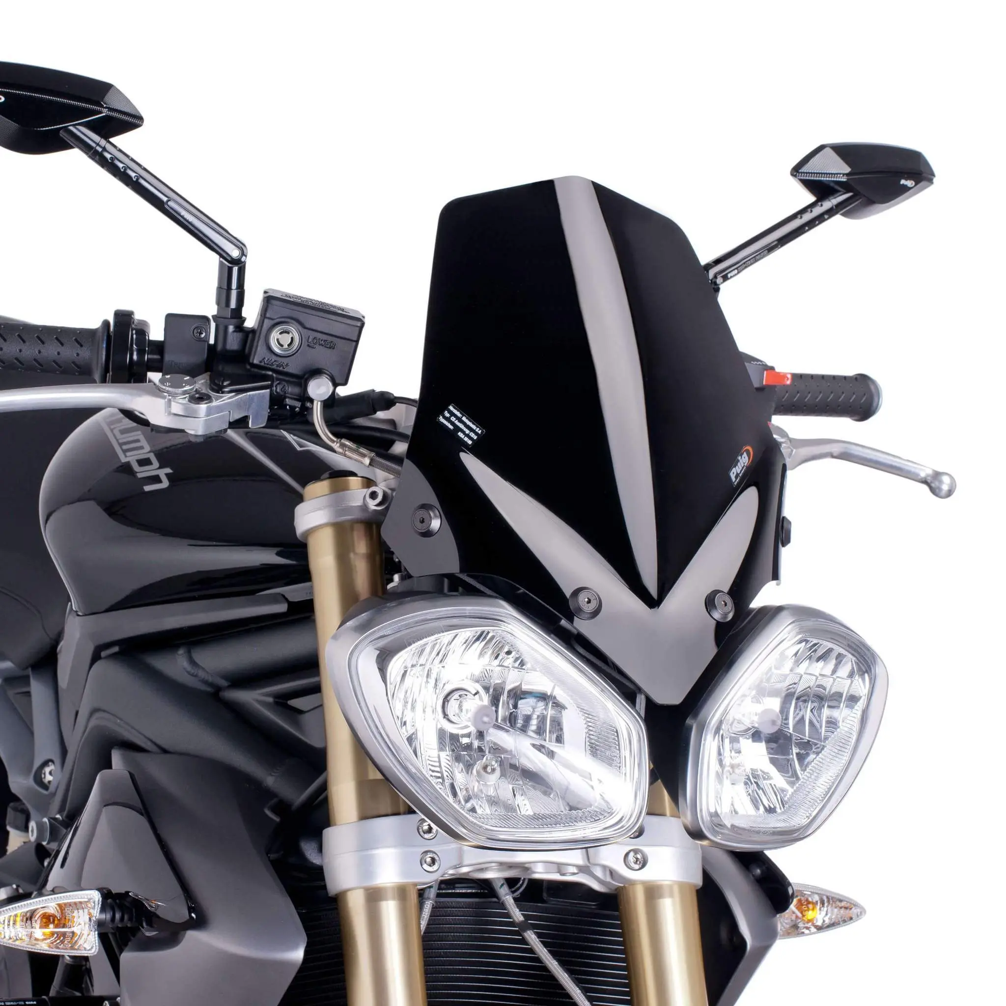 Puig Sport Screen | Black (Opaque) | Triumph Street Triple 675 2013>2016 - Image 2