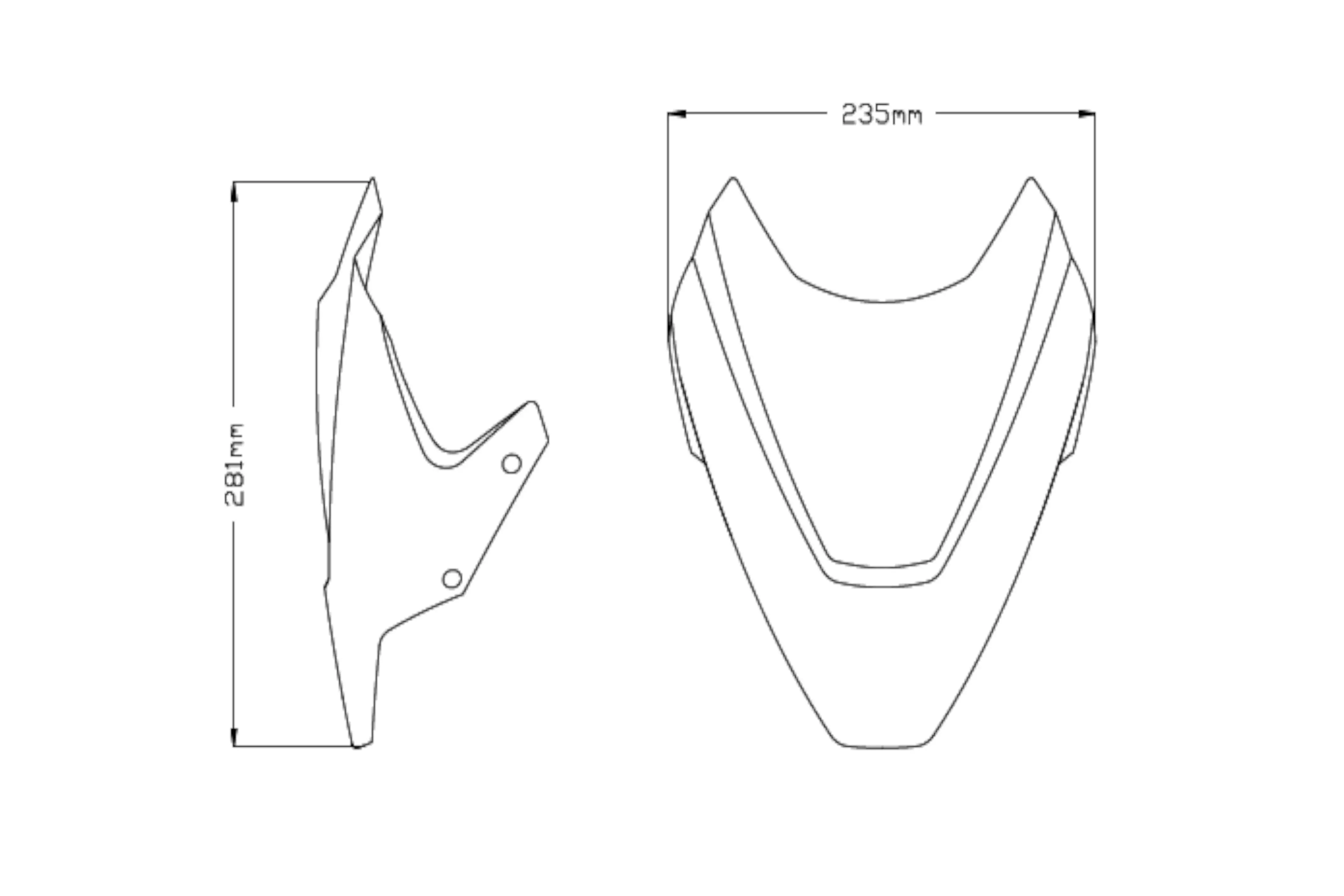 Puig Sport Screen | Clear | Ducati Streetfighter V2/V4/V4 S - Image 2