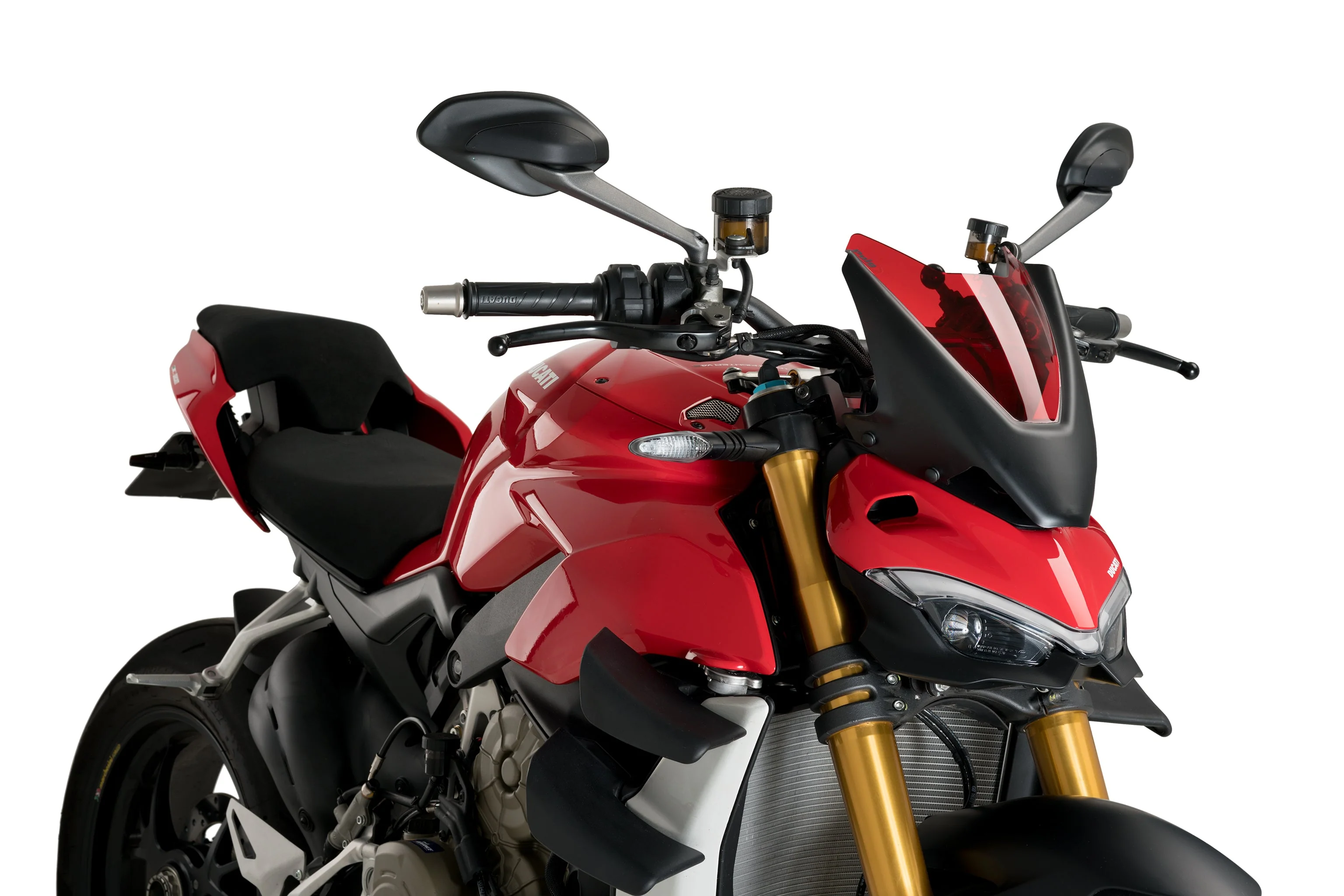 Puig Sport Screen | Red | Ducati Streetfighter V2/V4/V4 S
