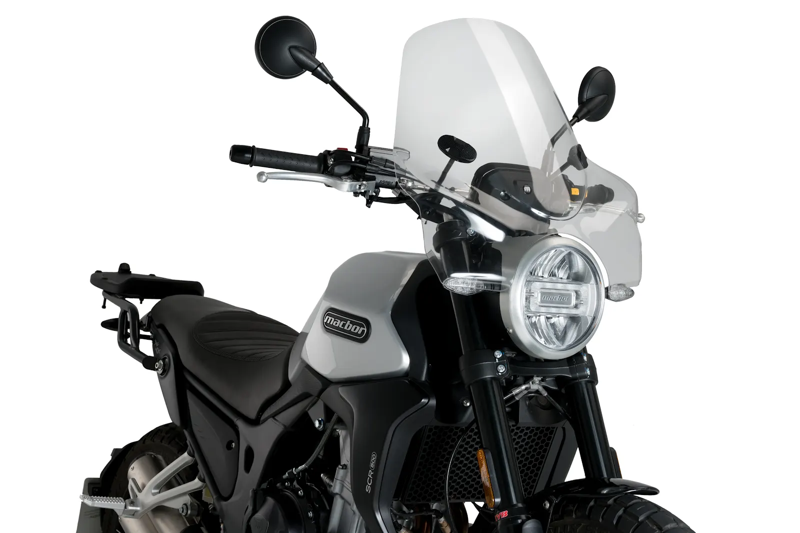 Puig Touring 1 Universal Handlebar Mounted Screen | Clear - Image 4