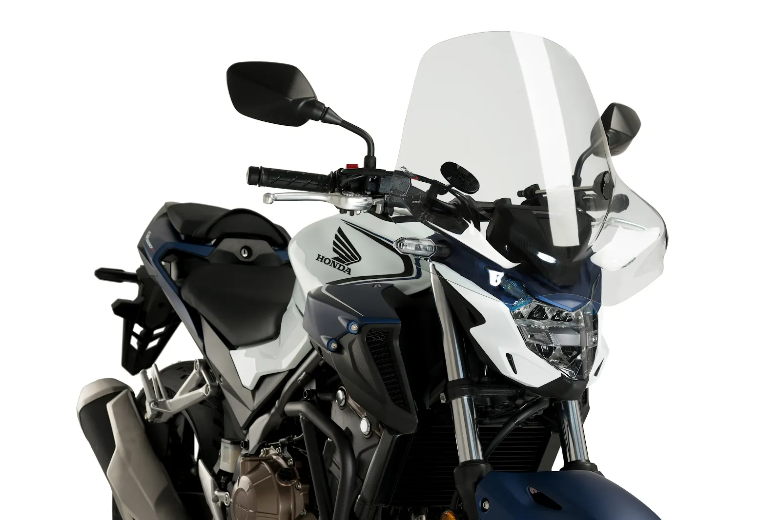 Puig Touring 2 Universal Handlebar Mounted Screen | Clear - Image 3