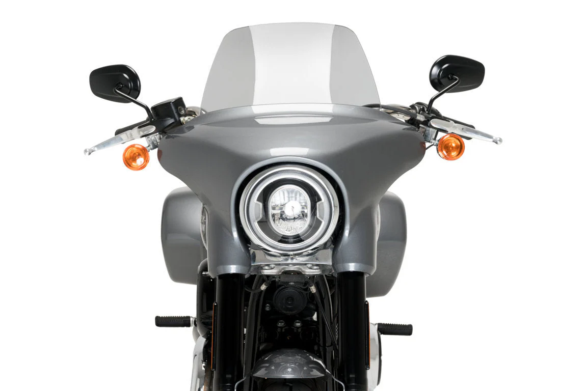 Puig Touring Screen for OEM Fairing | Light Smoke | Harley Davidson Softail Sport Glide (FLSB) 2018>2024 - Image 2