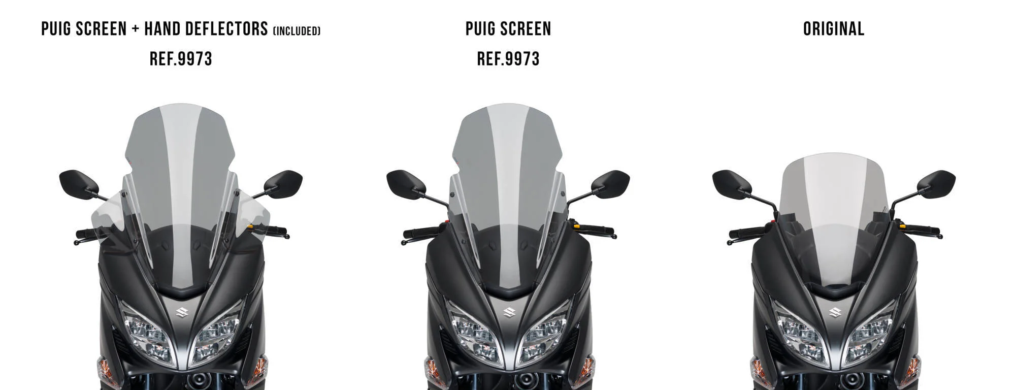 Puig Touring Screen w/ Removable Handguards | Clear | Suzuki Burgman 400 2017>Current - Image 5
