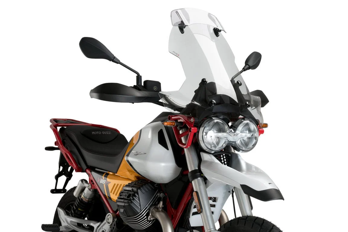 Puig Touring Screen With Visor | Clear | Moto Guzzi V85 TT 2019>2023