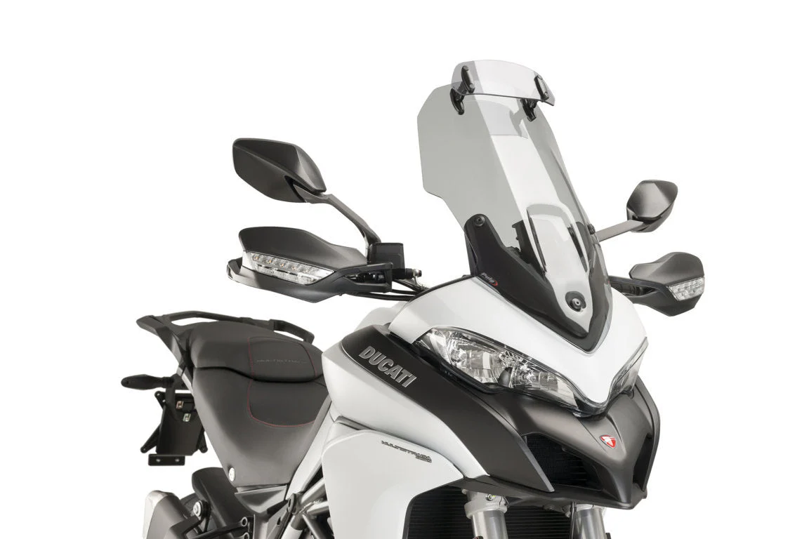Puig Touring Screen with Visor | Light Smoke | Ducati Multistrada 1260/S 2018>2020