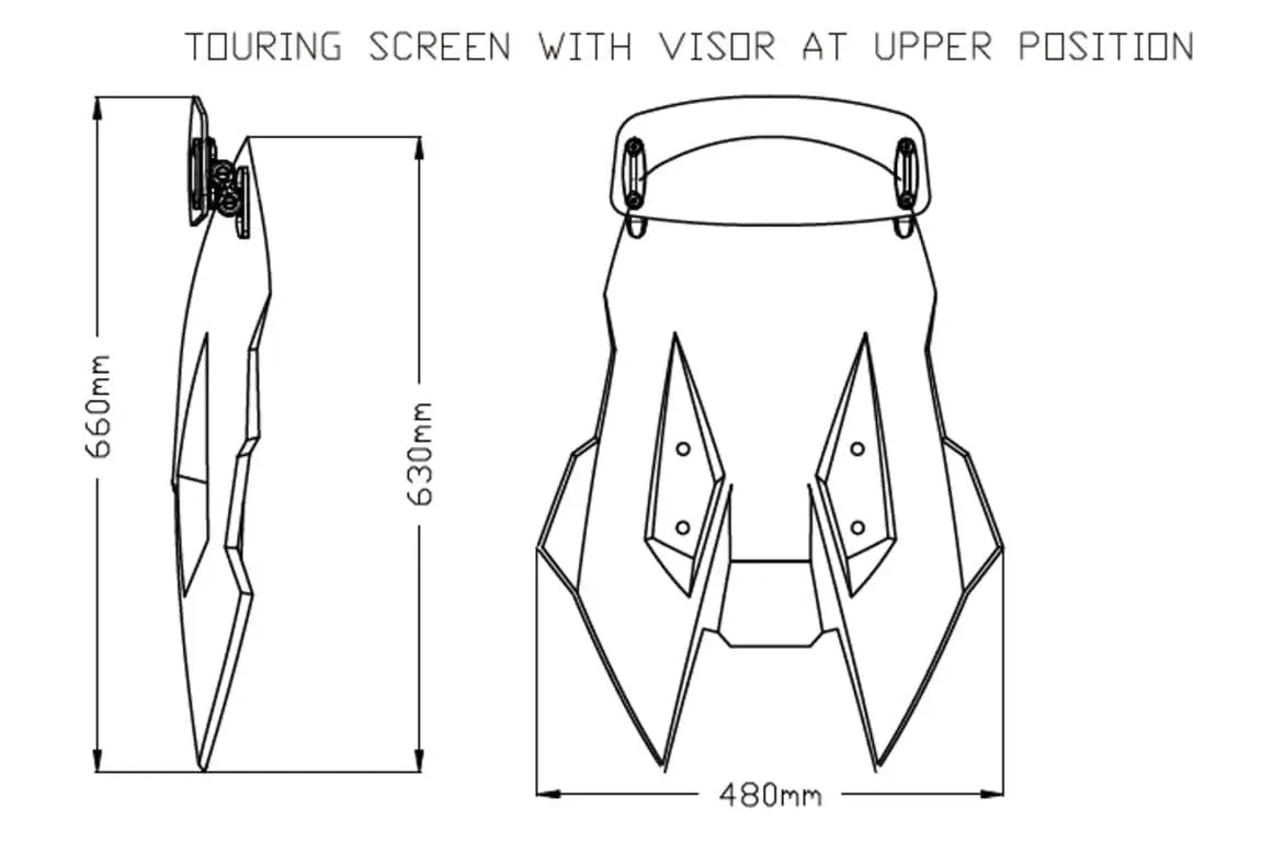 Puig Touring Screen With Visor | Light Smoke | Suzuki V-Strom 1050XT 2020>Current - Image 3
