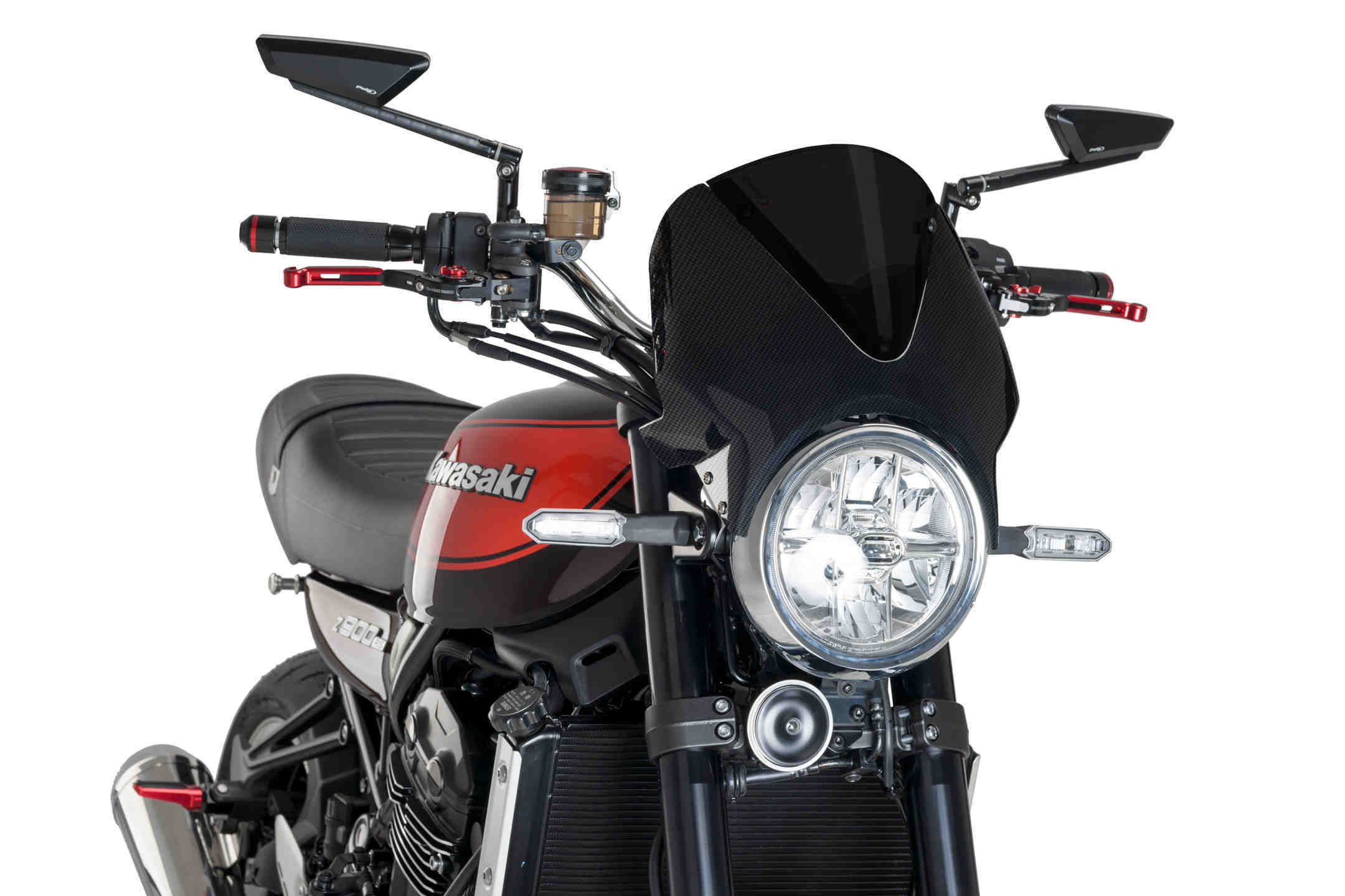 Puig Vision Screen | Carbon Look Fairing/Dark Smoke Screen | Kawasaki Z 900 RS/RS SE
