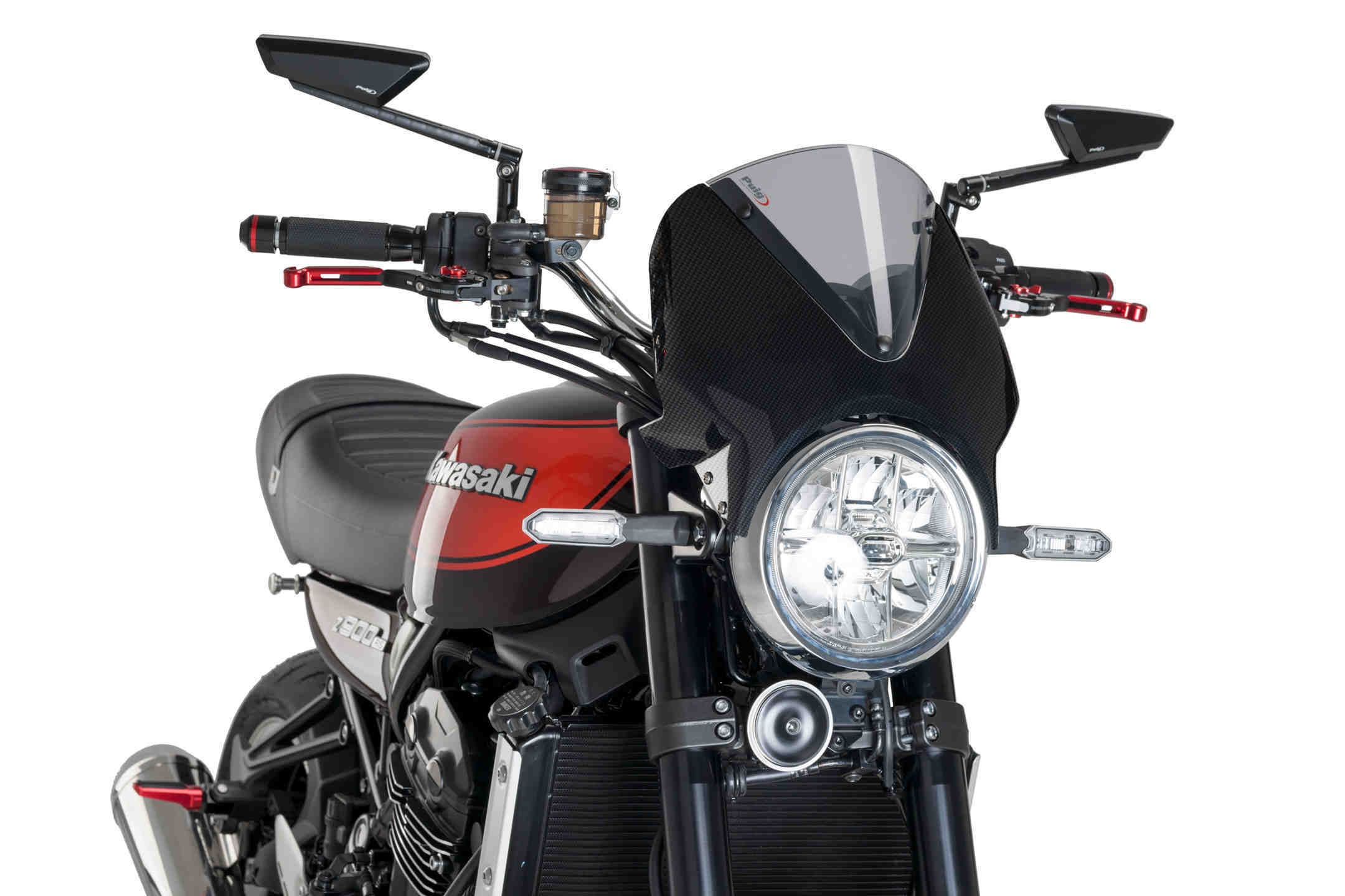 Puig Vision Screen | Carbon Look Fairing/Light Smoke Screen | Kawasaki Z 900 RS/RS SE
