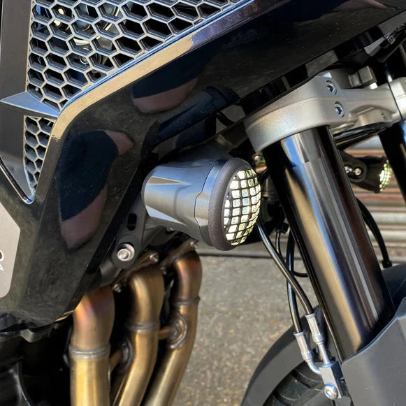 Pyramid Auxiliary Headlight Guards | Matte Black | Triumph Tiger Sport 660 2022>Current - Image 3