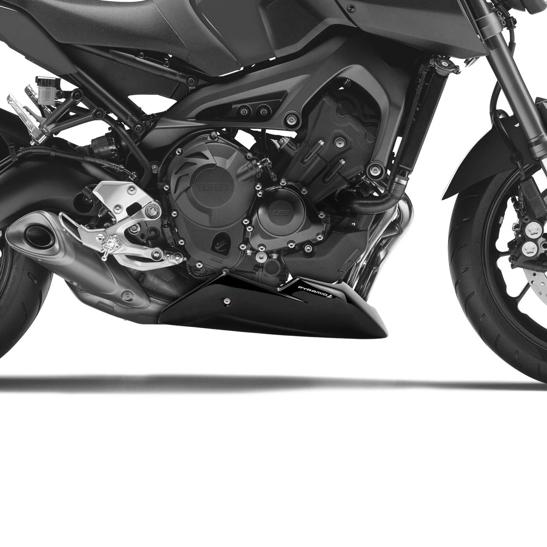 Pyramid Belly Pan | Gloss Black | Yamaha MT-09 SP 2017>2020 - Image 2