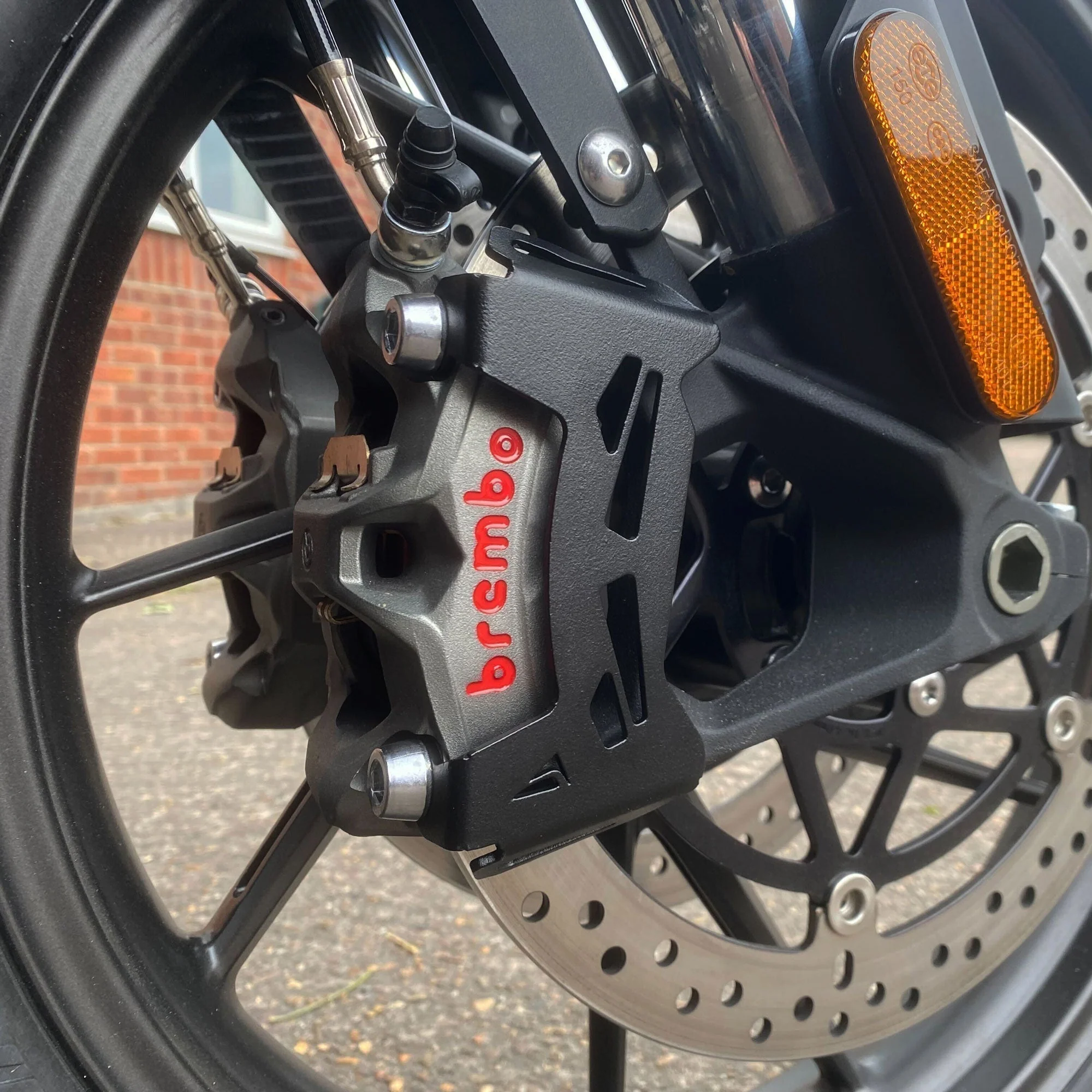 Pyramid Brake Caliper Guards | Matte Black | Triumph Tiger 900 2020>Current - Image 2