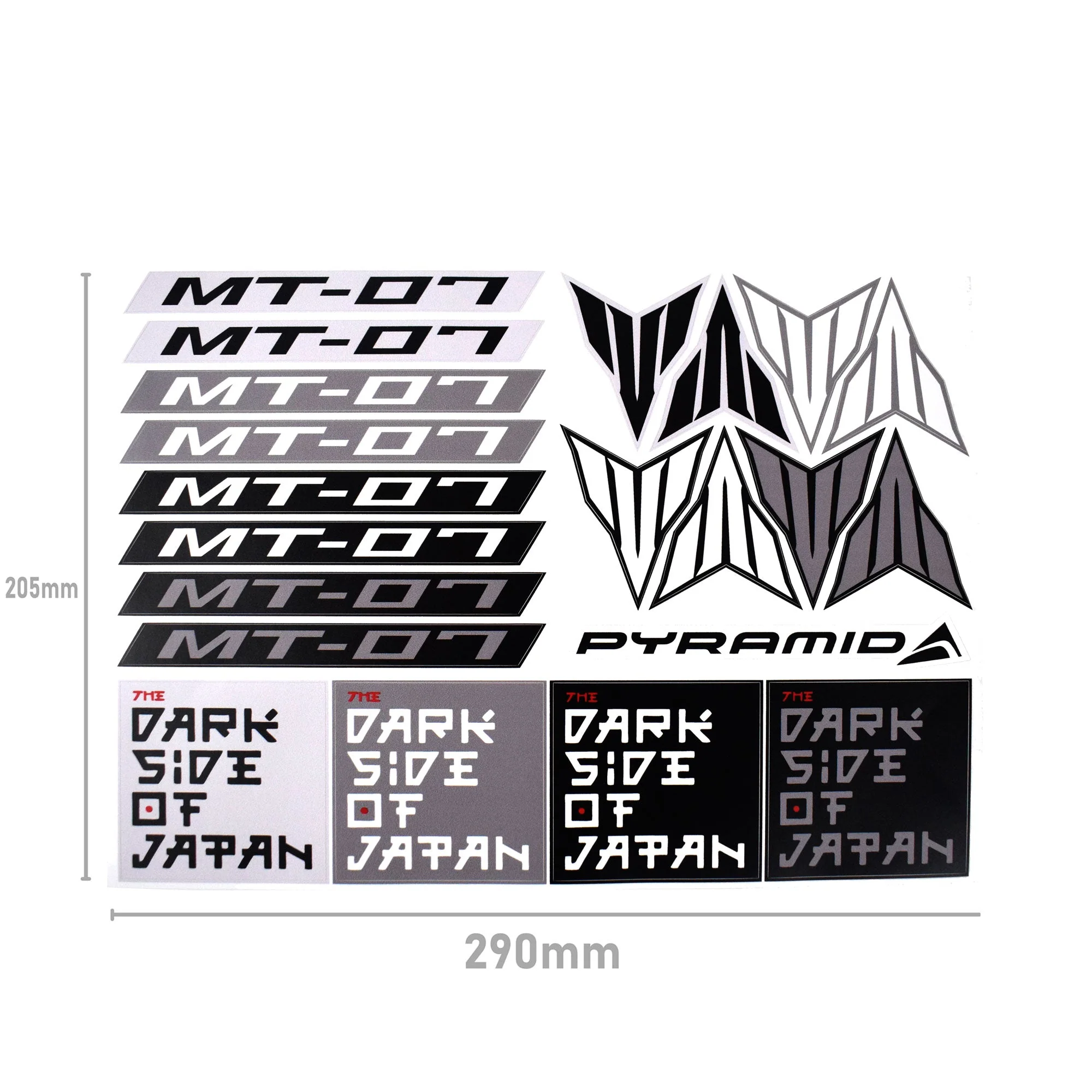 Pyramid Decals | Yamaha MT-07 | Set Of 21 - Image 2