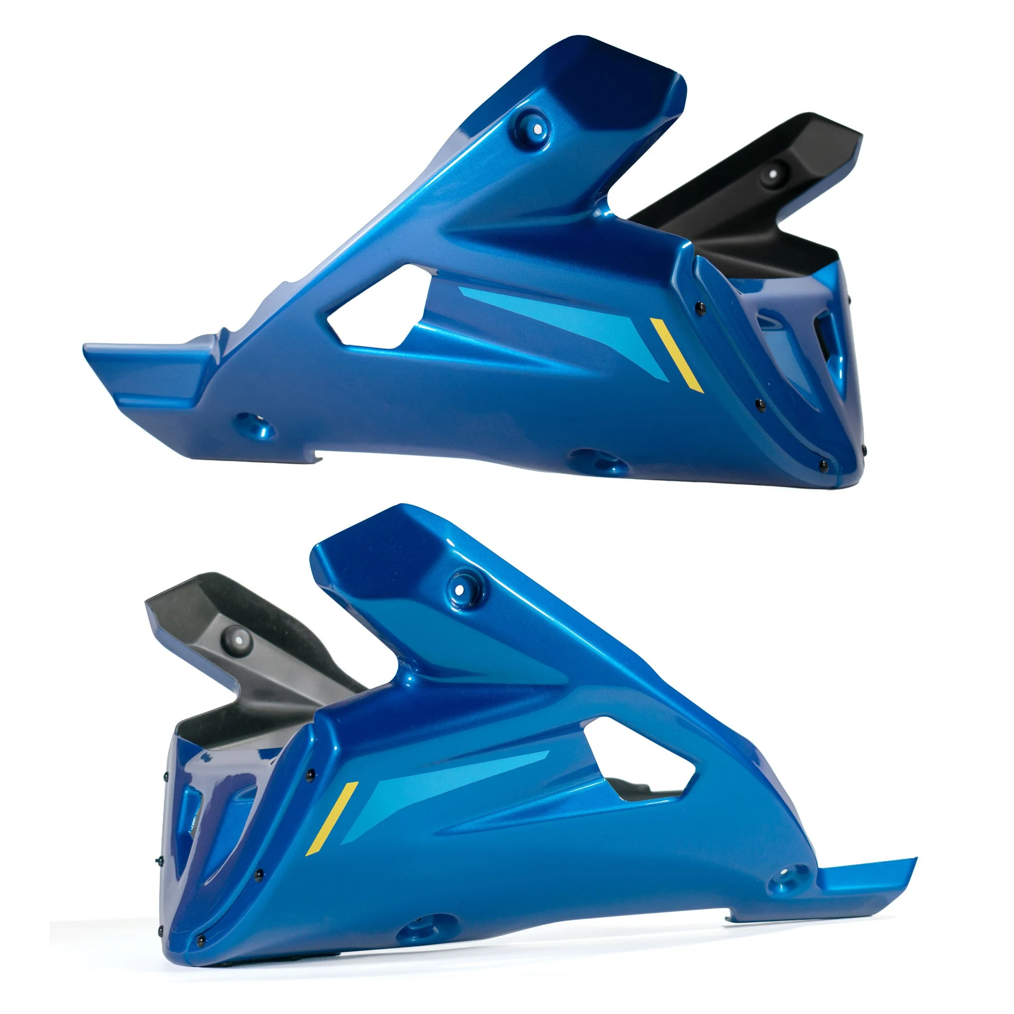 Pyramid Belly Pan Decals | Blue & Yellow Set | Yamaha XSR 900 2022>Current - Image 2