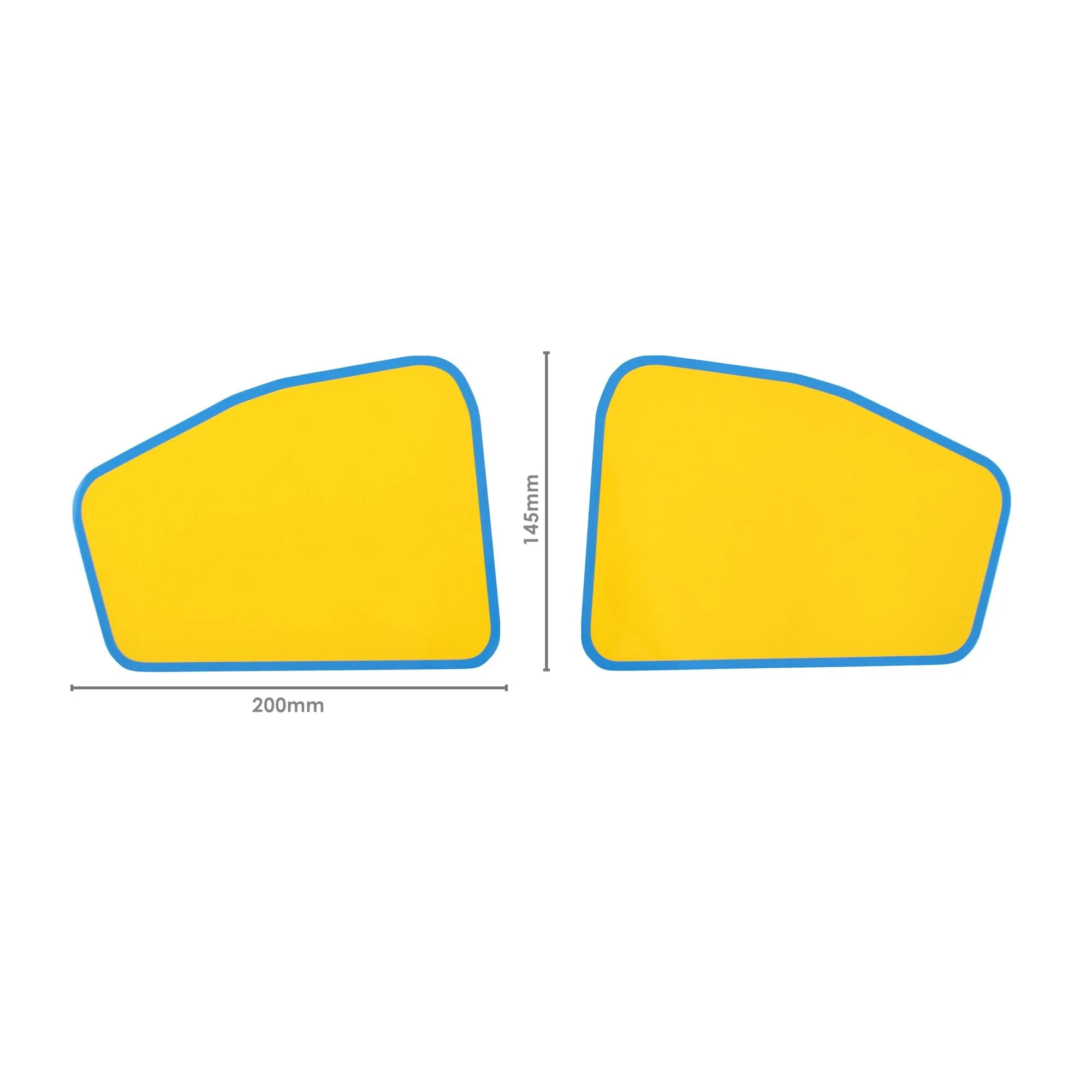 Pyramid Decals | Yamaha XSR 900 Seat Cowl Number Board Set | Blue & Yellow - Image 4