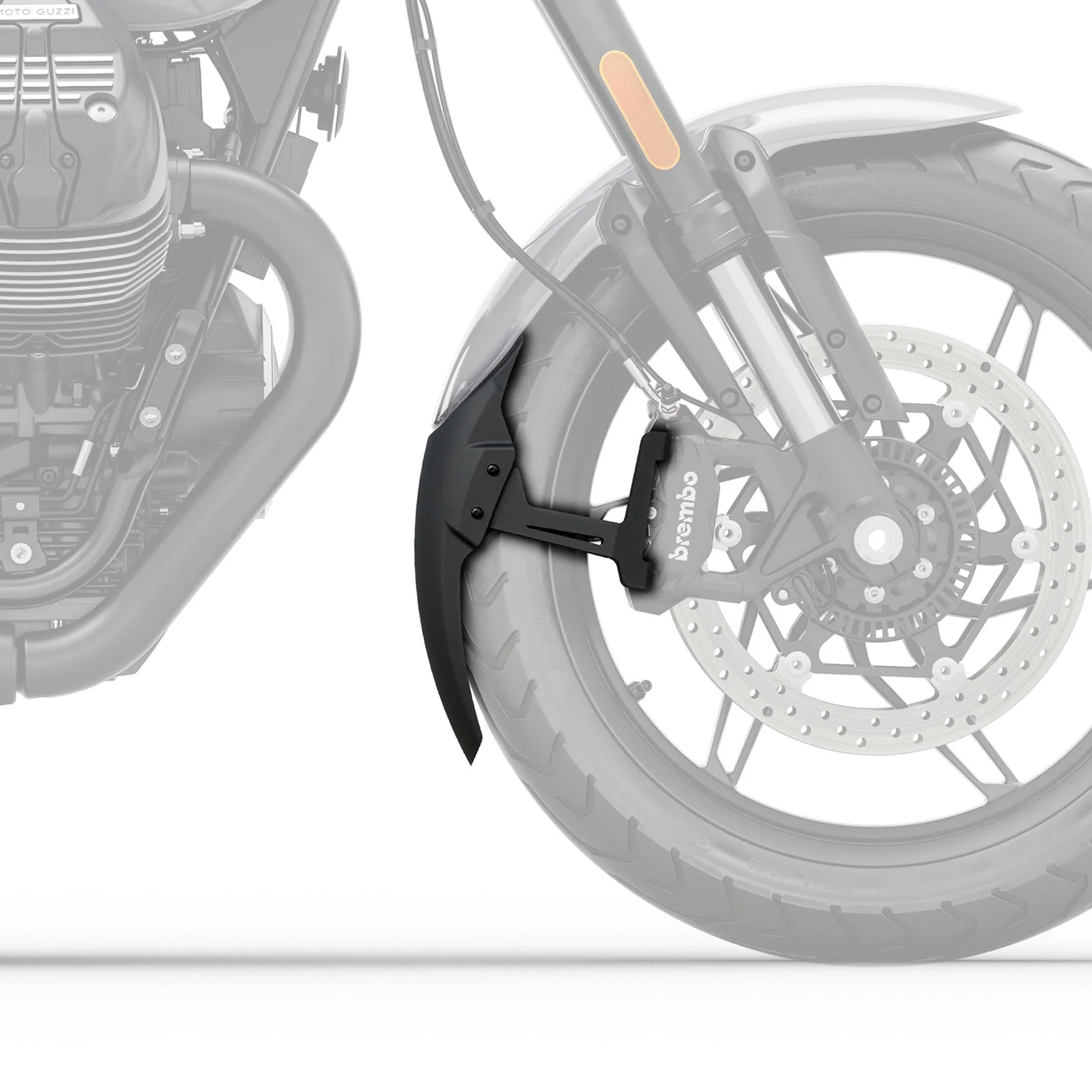 Pyramid Extenda Fenda EXTRA | Matte Black | Moto Guzzi V7 Sport 2025>Current - Image 6