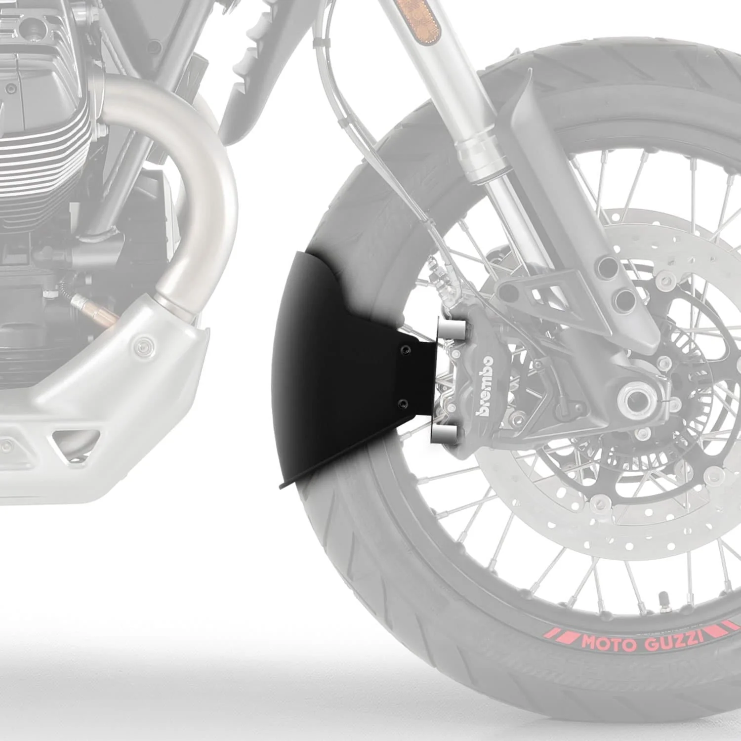 Pyramid Front Mudguard | Matte Black | Moto Guzzi V85 TT 2019>Current - Image 4