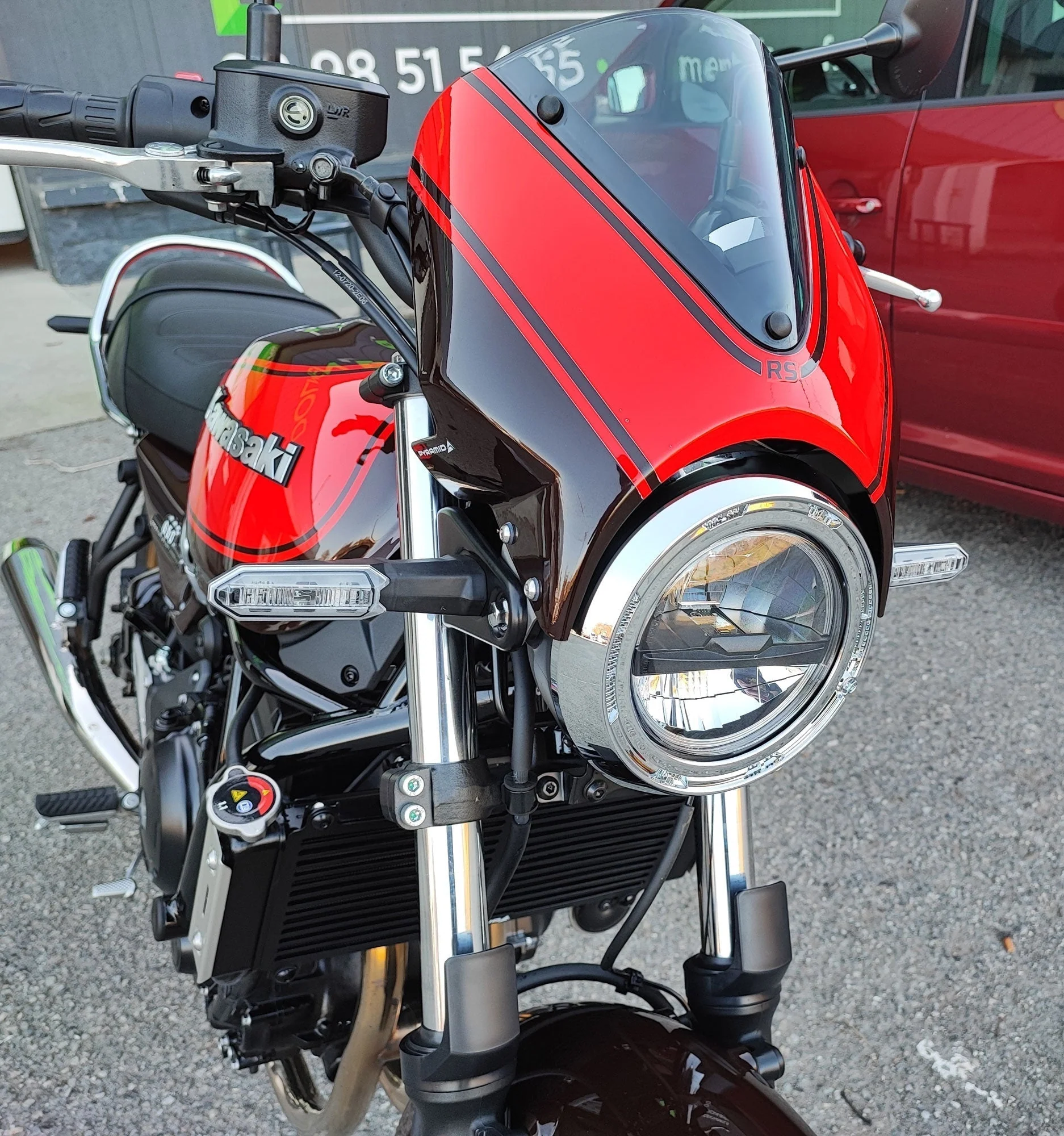 Pyramid Fly Screen | Gloss Black | Kawasaki Z 900 RS SE 2022>Current - Image 8