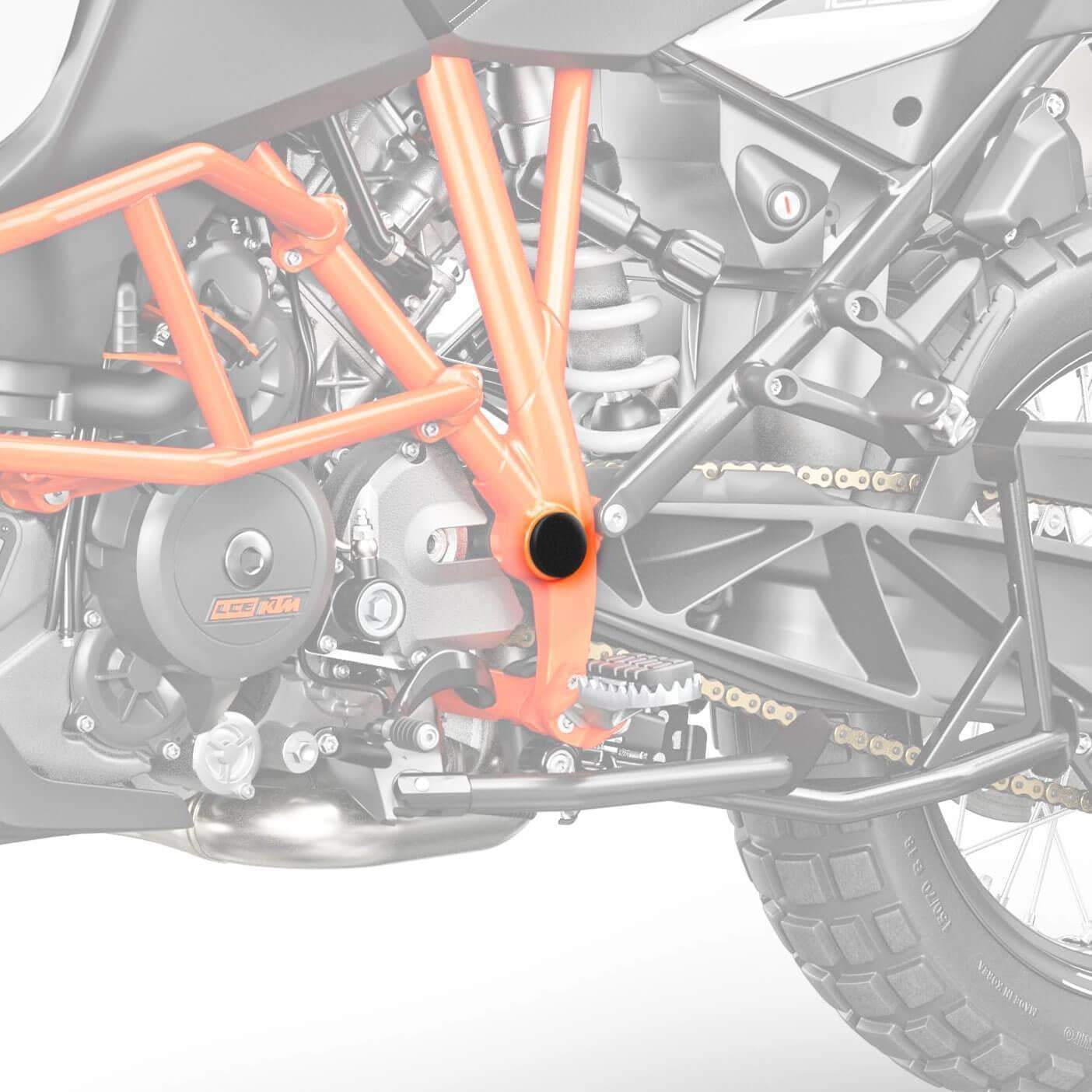 Pyramid Frame End Caps | Matte Black | KTM 1290 Super Duke R 2014>2019 - Image 2