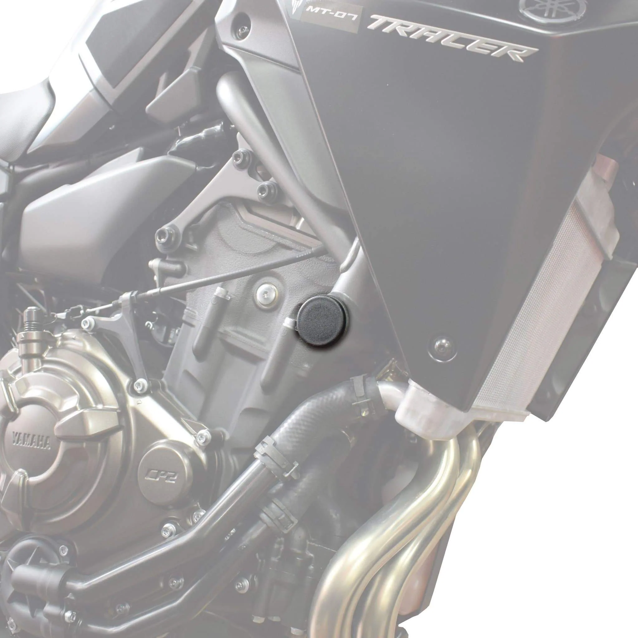 Pyramid Frame End Caps | Matte Black | Yamaha Tracer 7 2020>Current - Image 4