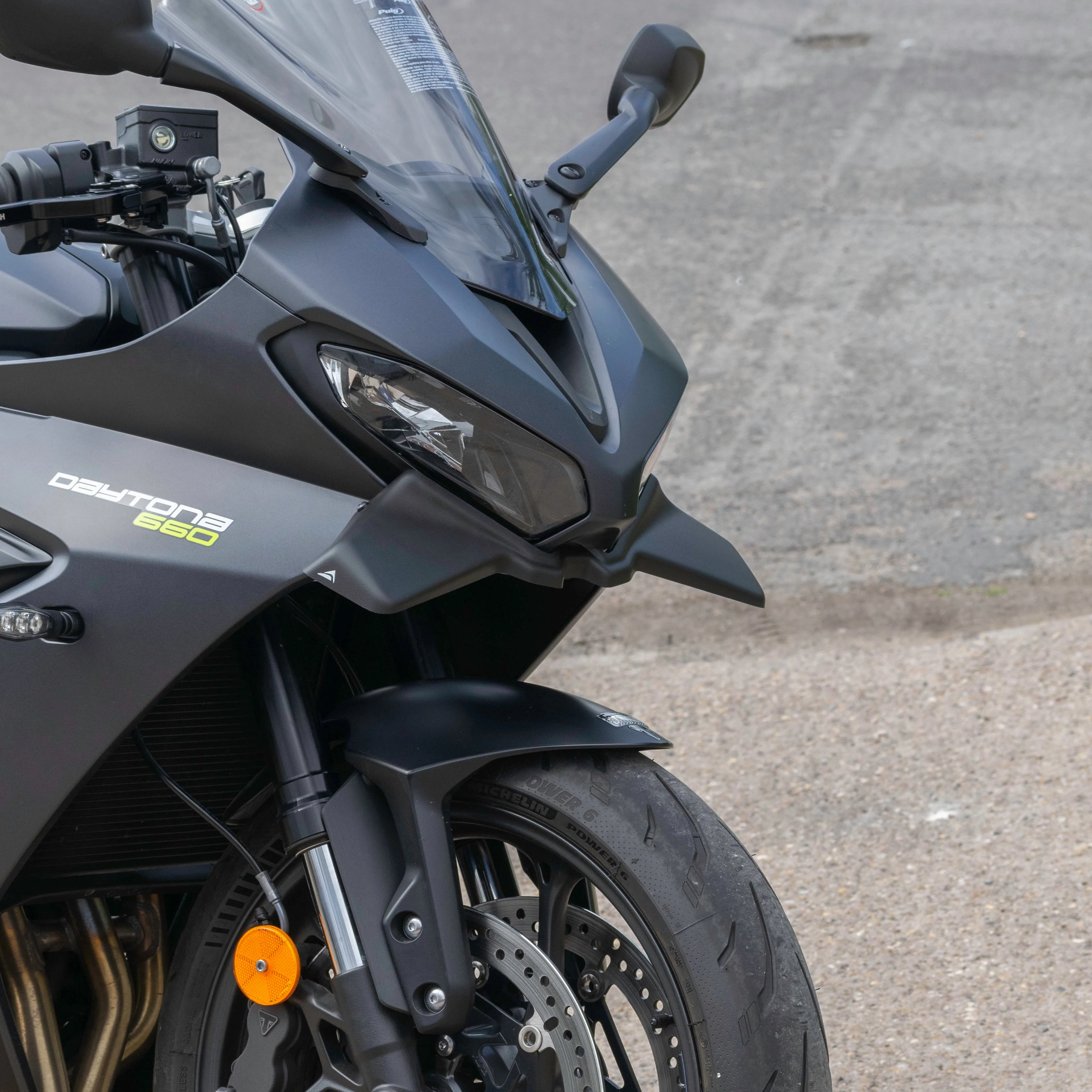 Pyramid Frontal Wing | Matte Black | Triumph Daytona 660 2024>Current - Image 5