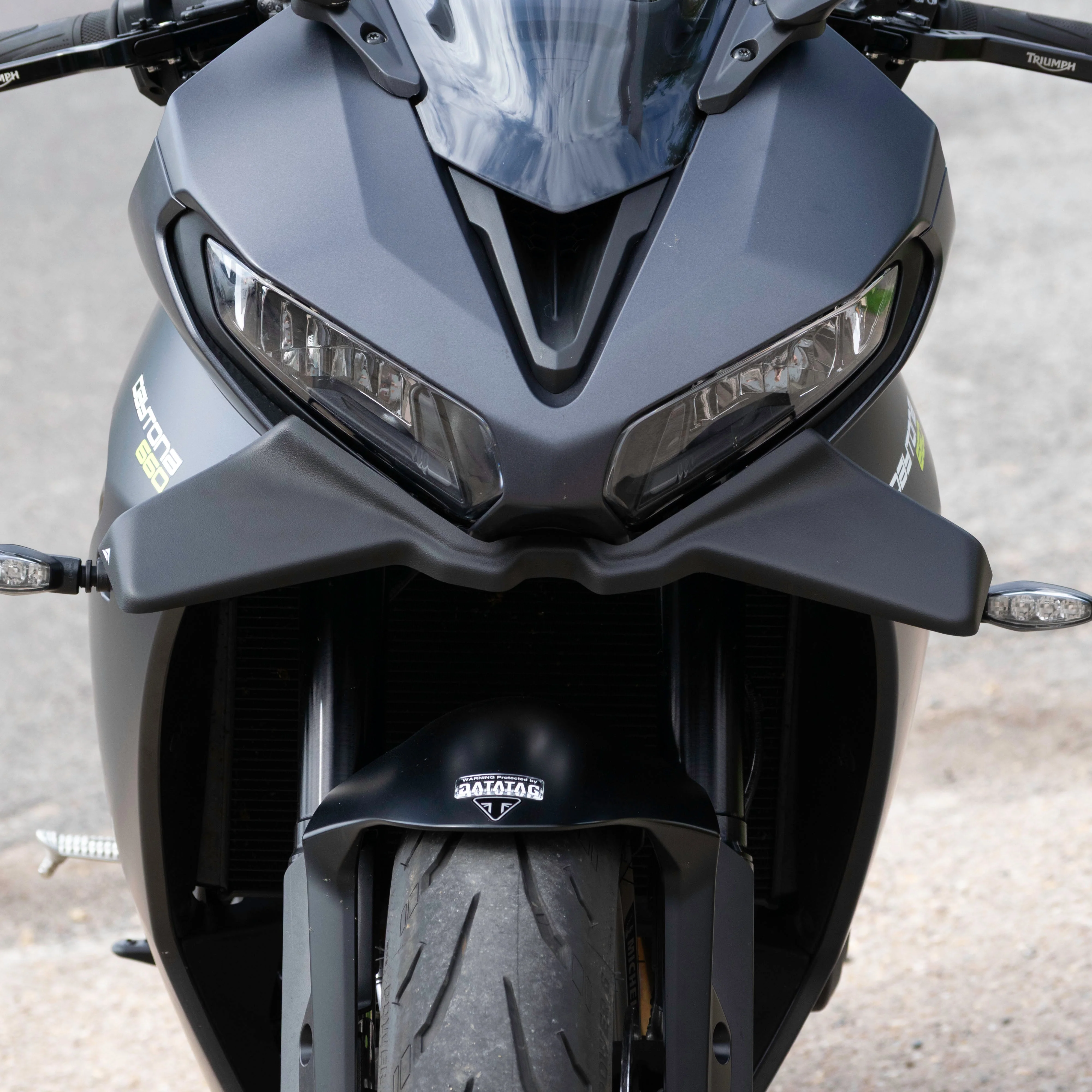 Pyramid Frontal Wing | Matte Black | Triumph Daytona 660 2024>Current - Image 9