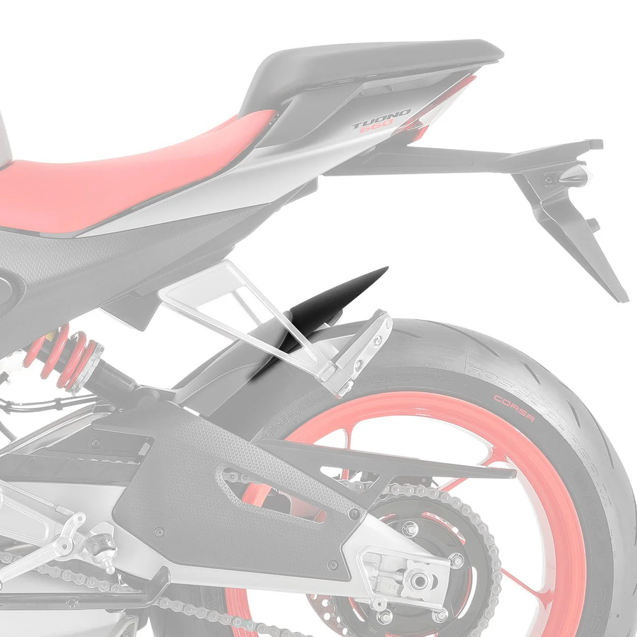 Pyramid Hugger Extension | Matte Black | Aprilia RS 660 2021>Current - Image 3