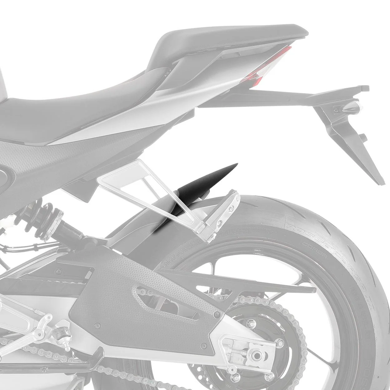 Pyramid Hugger Extension | Matte Black | Aprilia Tuono V4 2021>Current - Image 3