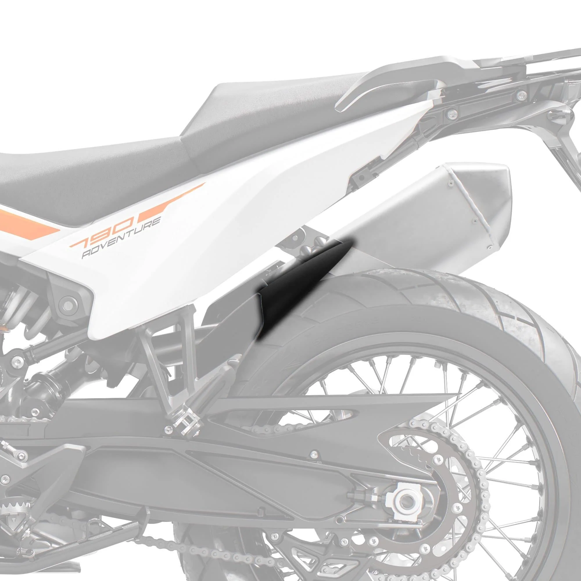 Pyramid Hugger Extension | Matte Black | KTM 890 Adventure R 2021>Current