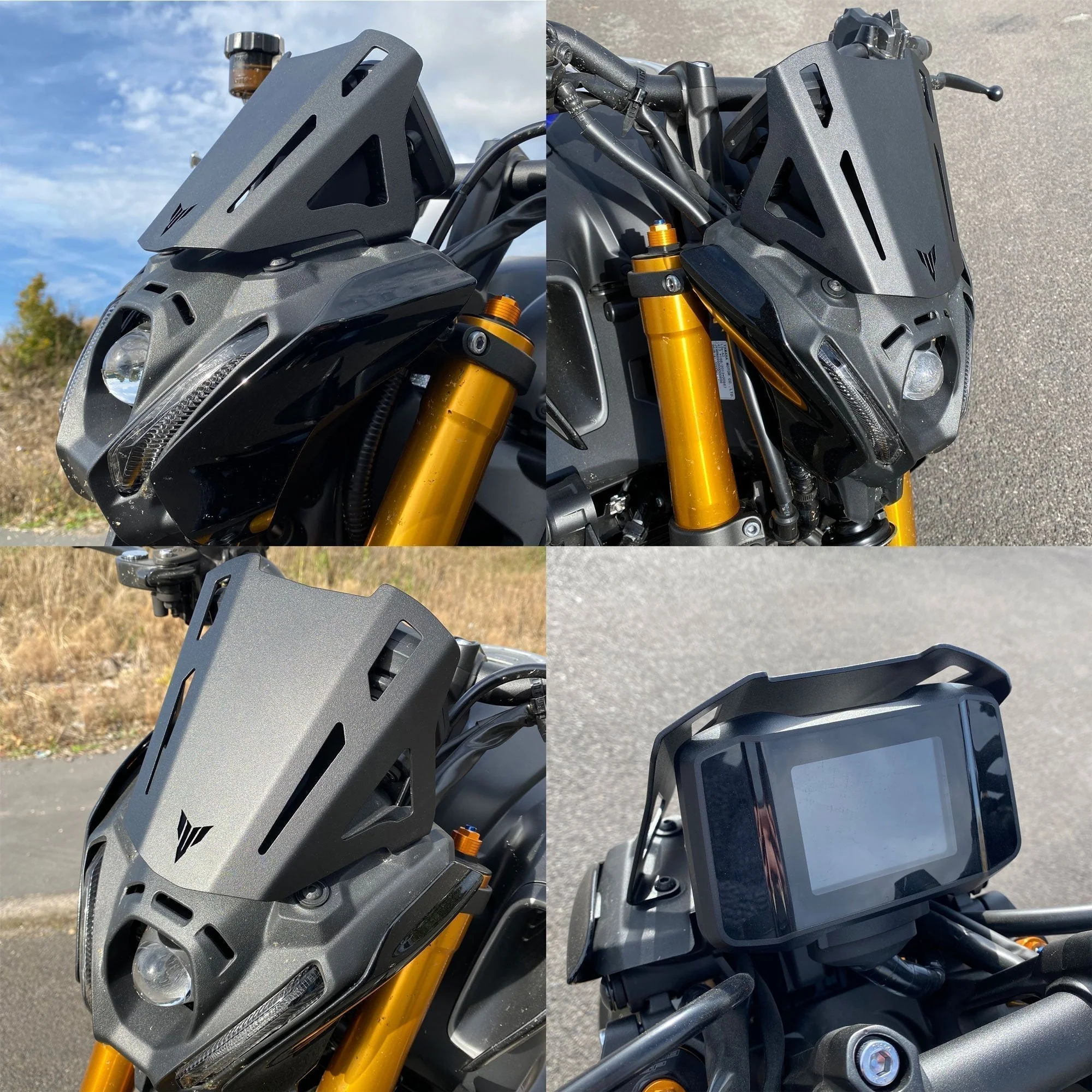 Pyramid Metal Fly Screen | Matte Black | Yamaha MT-09 SP 2021>2023 - Image 4