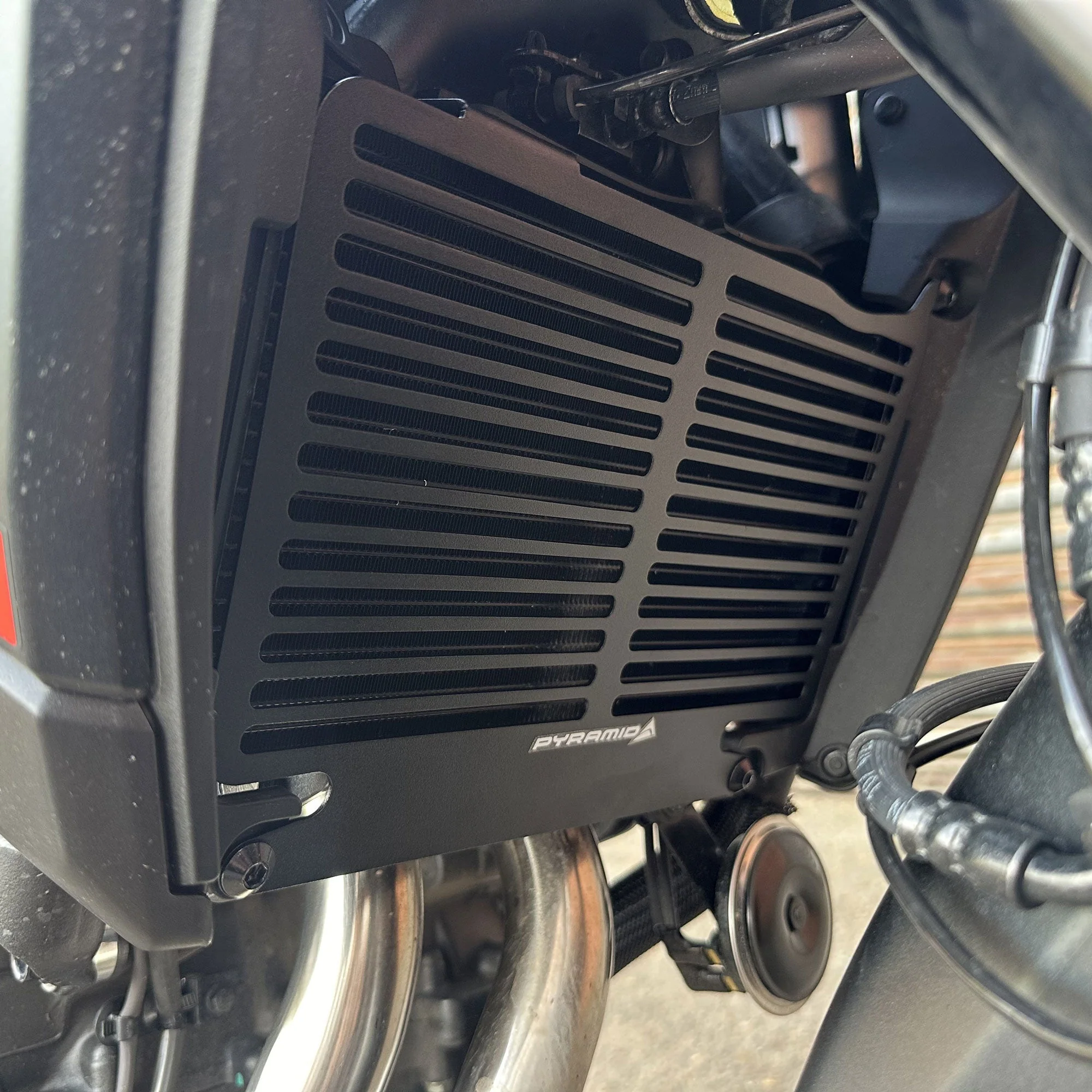 Pyramid Radiator Guard | Matte Black | Honda NX 500 2024>Current - Image 2