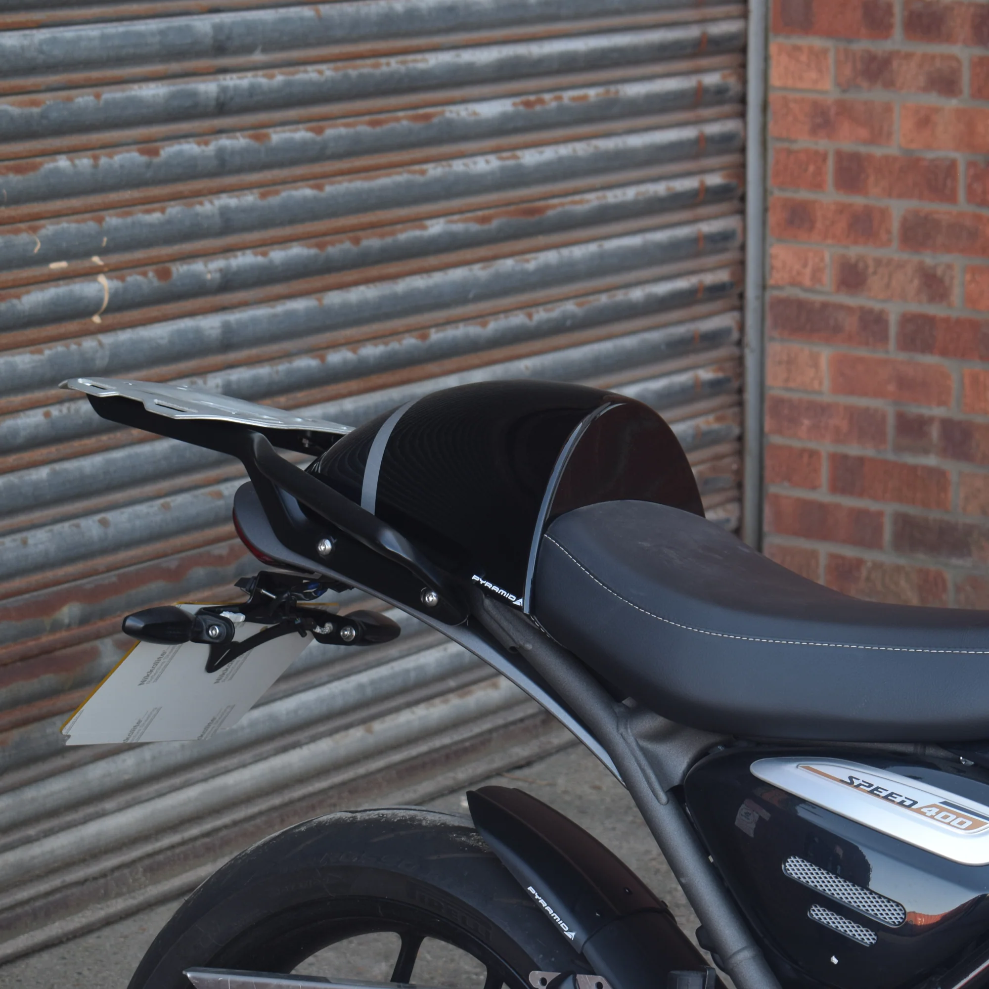 Pyramid Seat Cowl | Caspian Blue & Storm Grey | Triumph Speed 400 2024>Current - Image 9