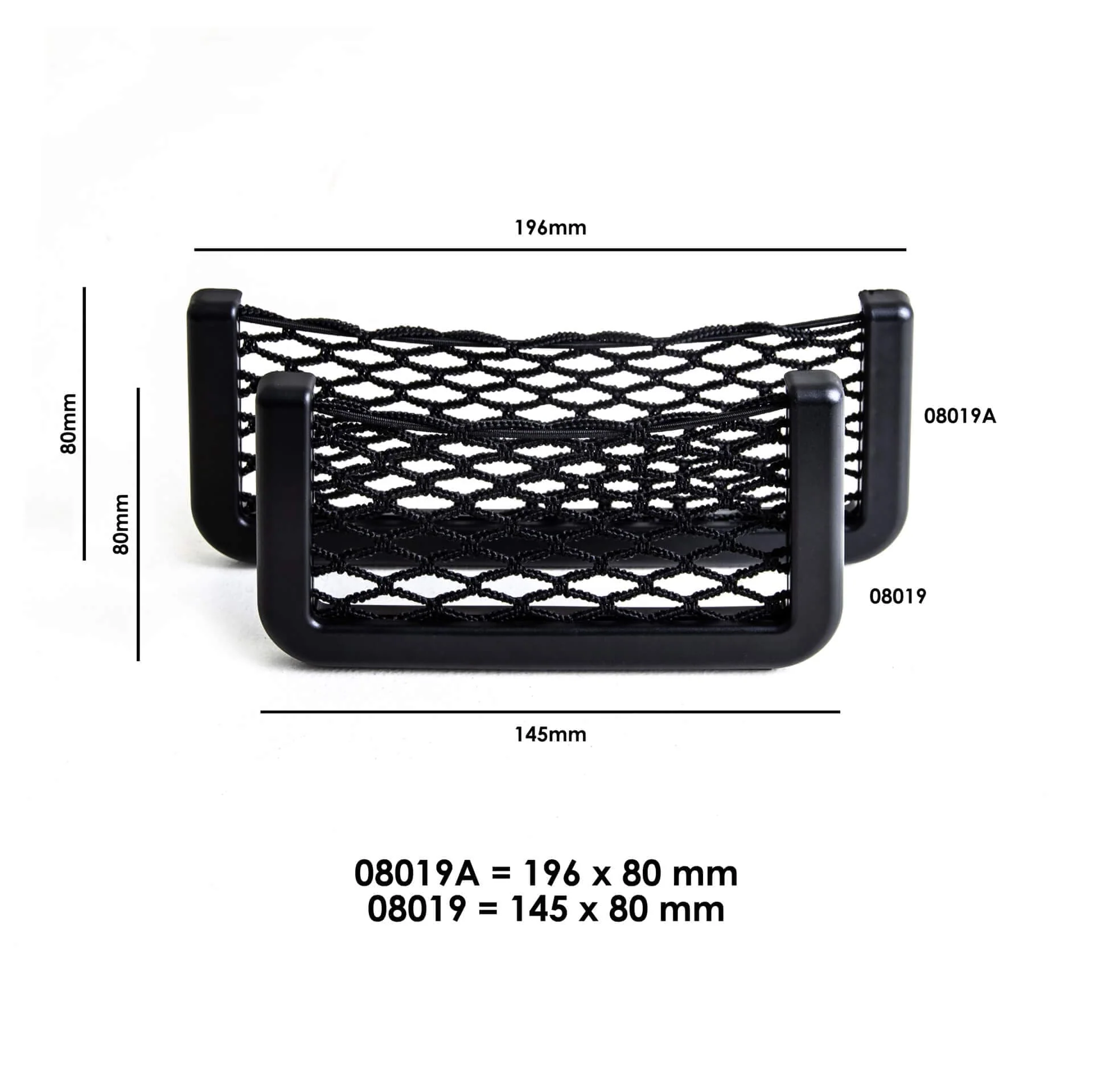Pyramid Self Adhesive Storage Pocket Black - Pack Of 3 (Small) - Image 3