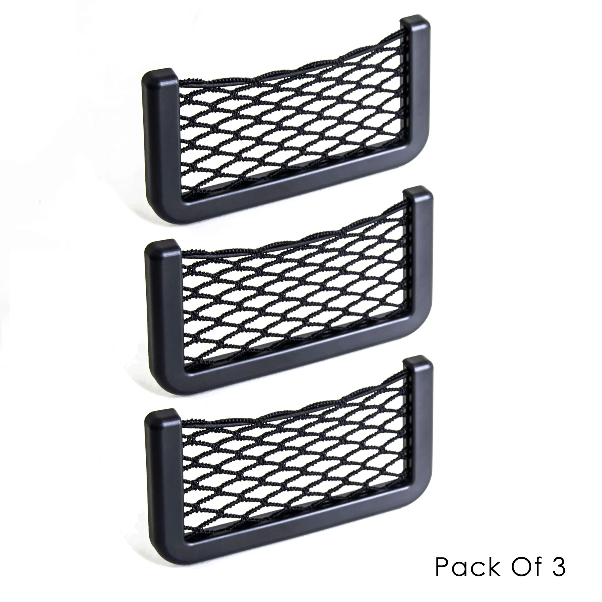 Pyramid Self Adhesive Storage Pocket Black - Pack Of 3 (Small) - Image 4