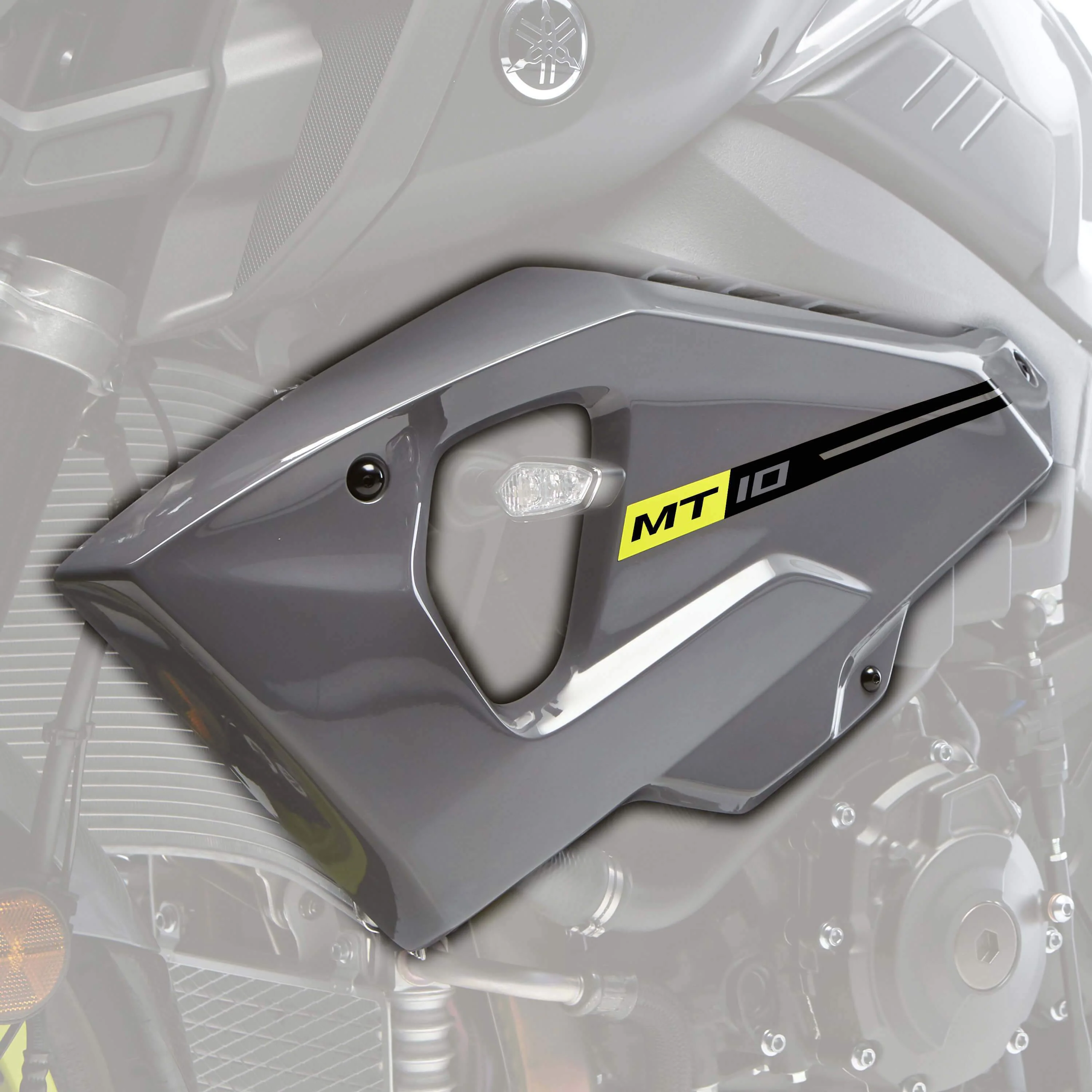 Pyramid Sport Fairing Panels | Gloss Grey (Nimbus Grey) | Yamaha MT-10 2016>2021 - Image 2
