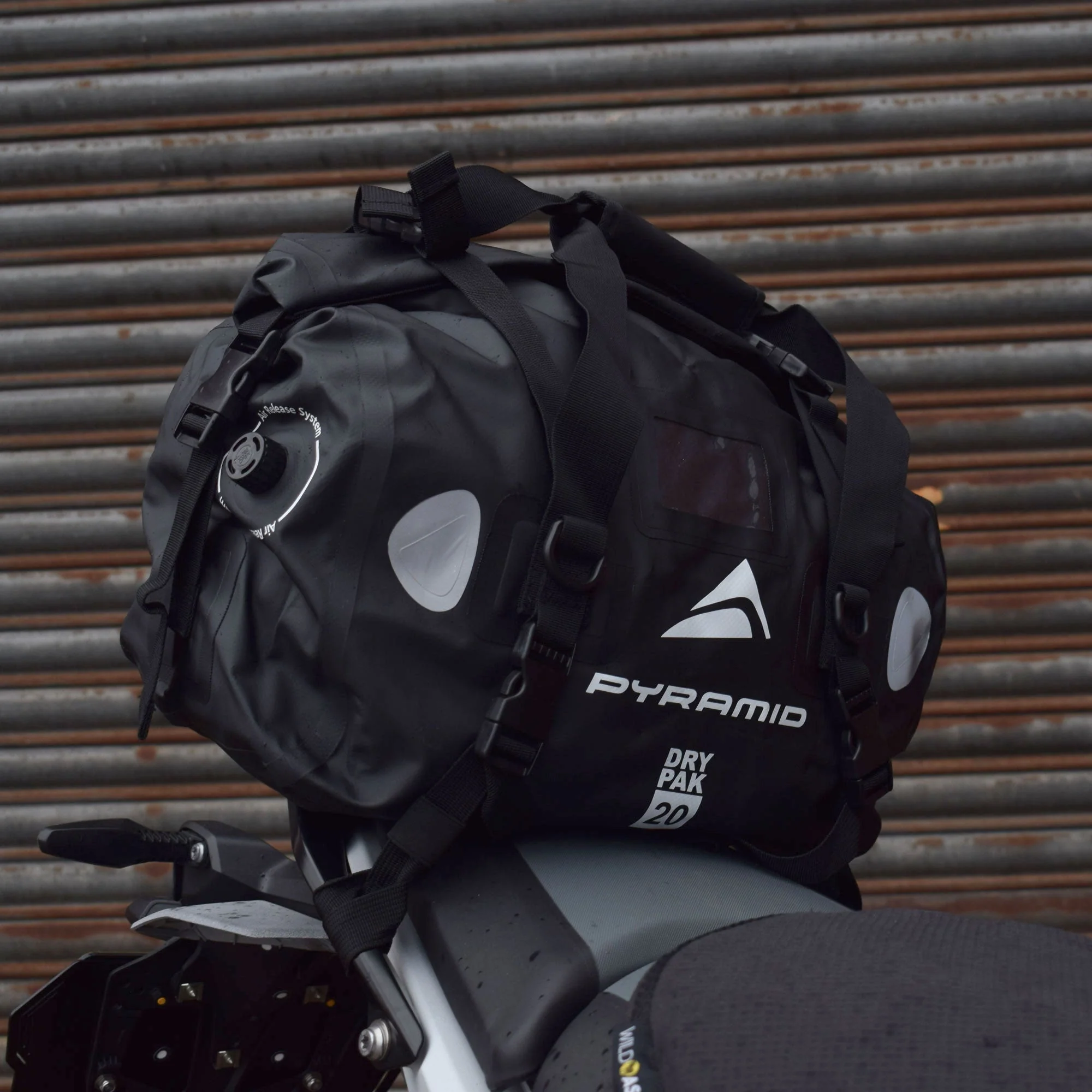 Pyramid Waterproof 20L Motorcycle Duffle Bag | Black - Image 4