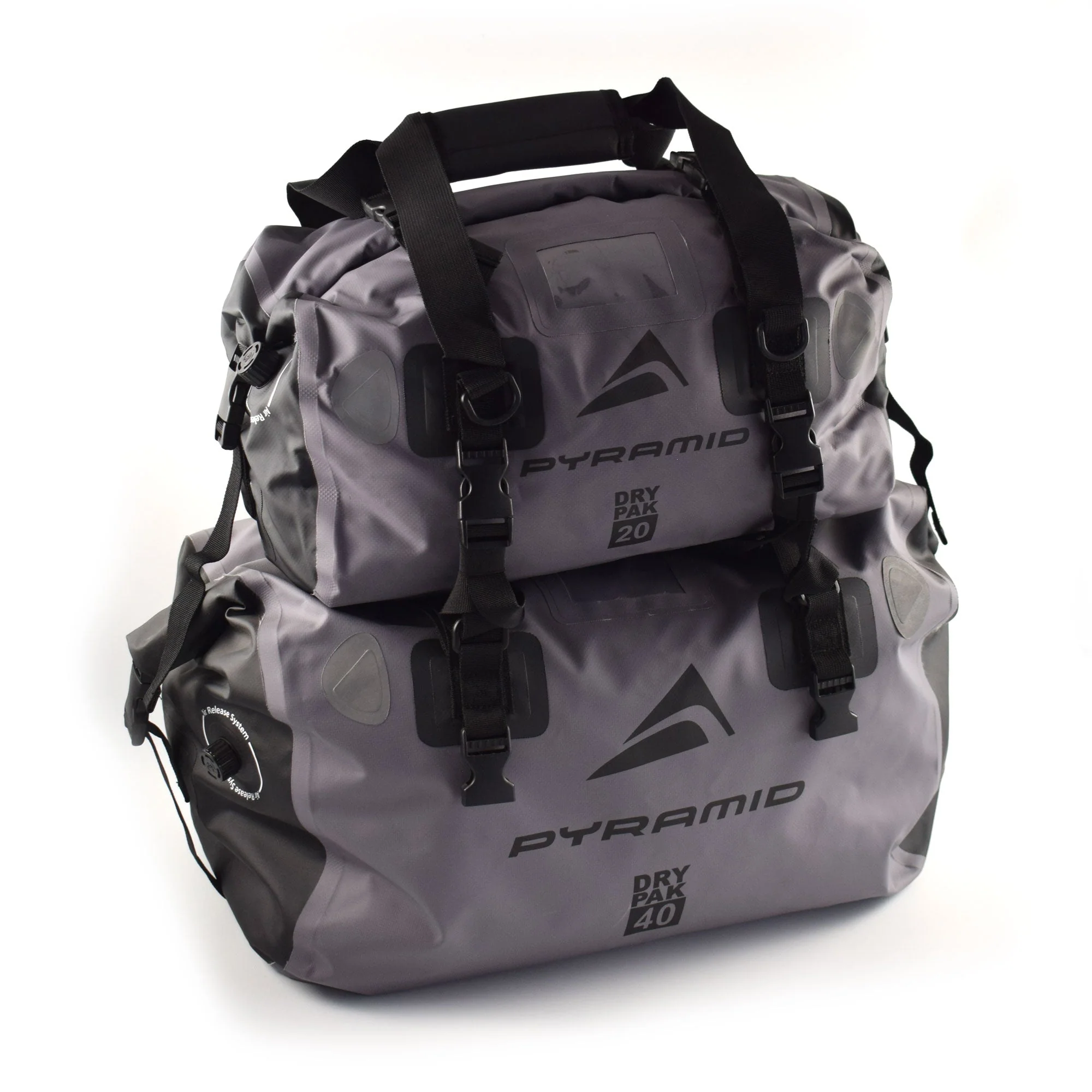 Pyramid Waterproof 20L Motorcycle Duffle Bag | Grey - Image 11