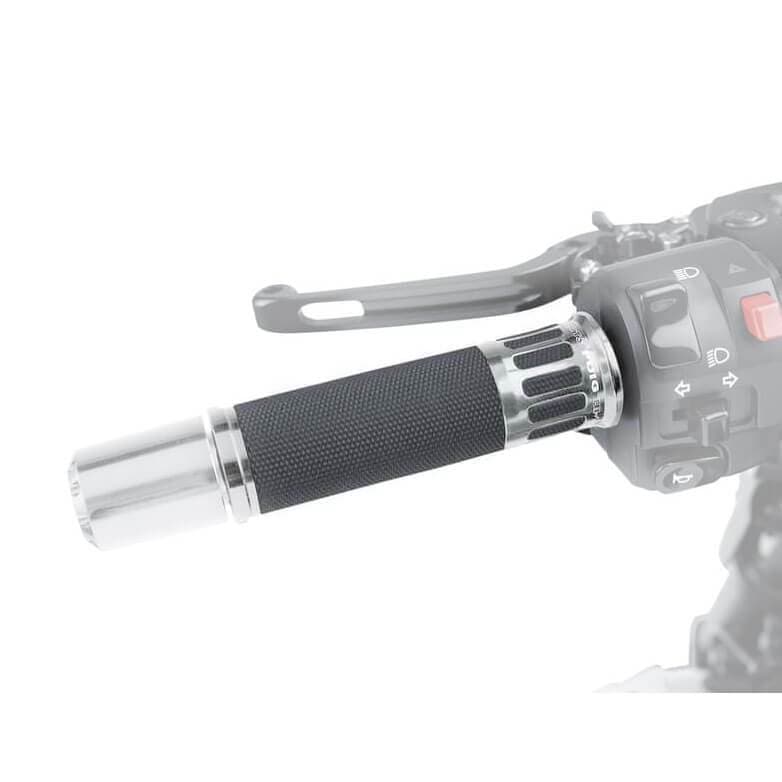 Puig Racing Grips 119mm Length | Black with Silver Trim - Image 2