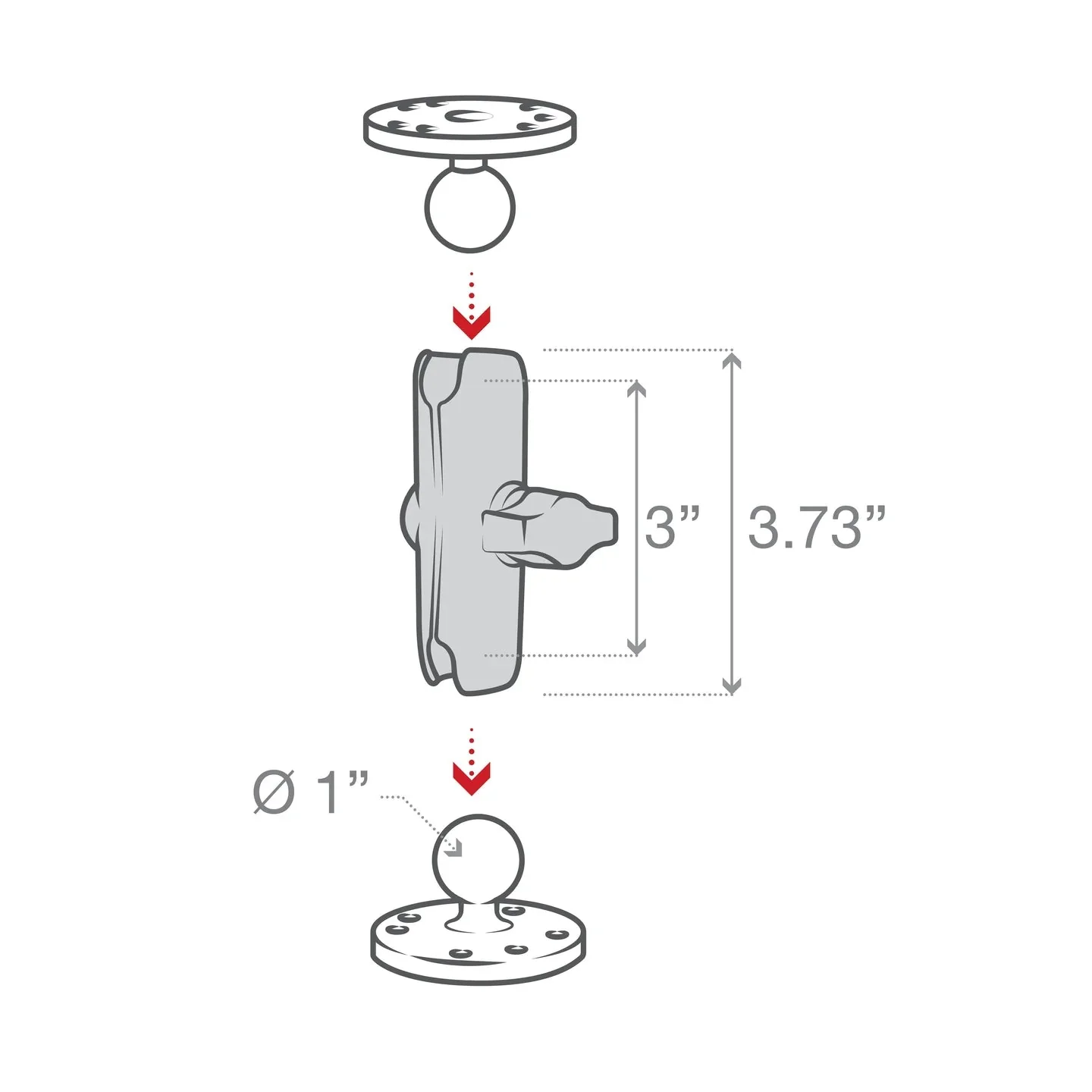 RAM® Double Socket Arm - B Size Medium - Image 7