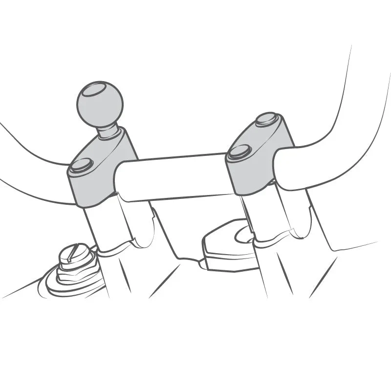 RAM® Motorcycle Handlebar Clamp Base with M8 Bolts - Image 6