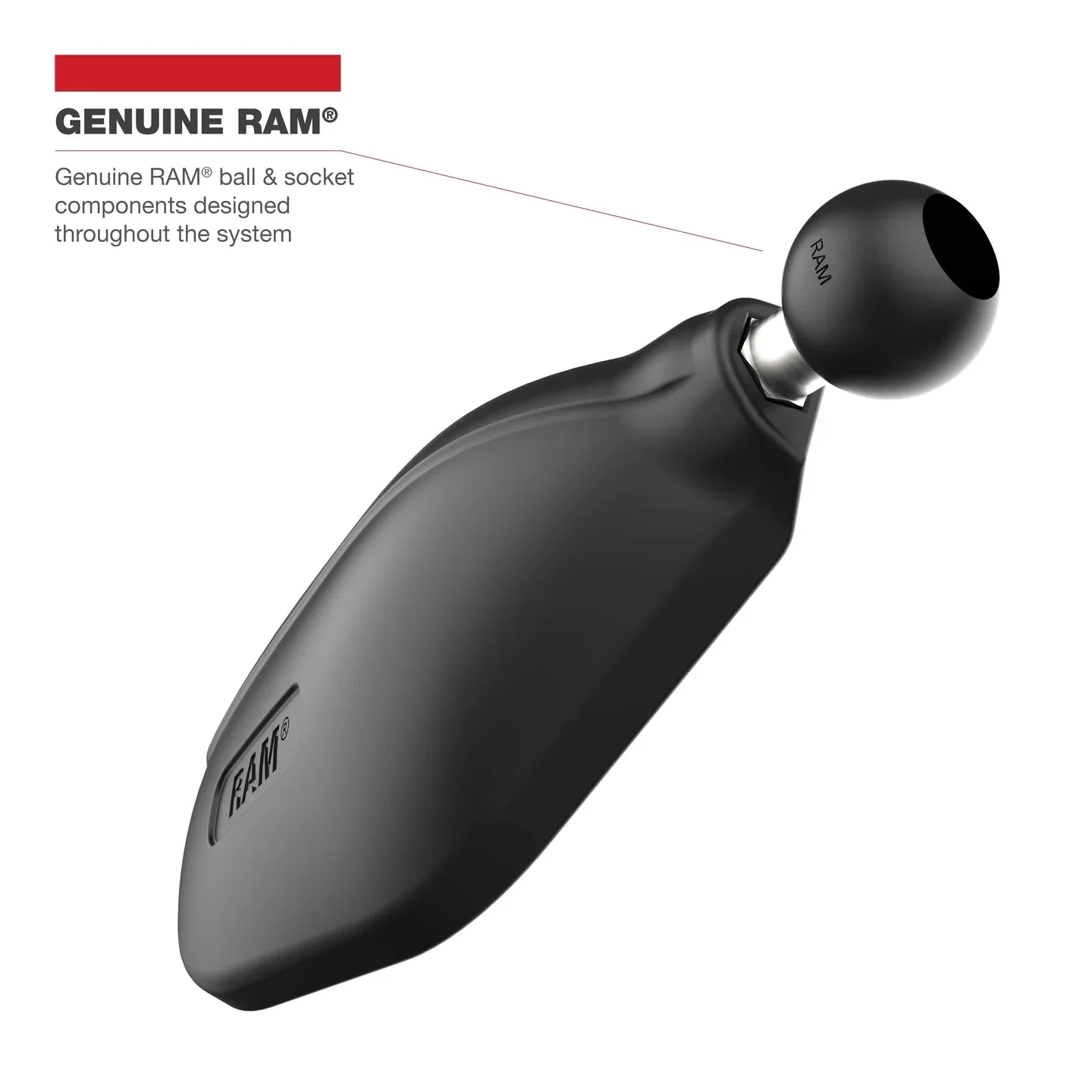 RAM® Tough-Mirror™ Left Mirror with Ball - Image 5