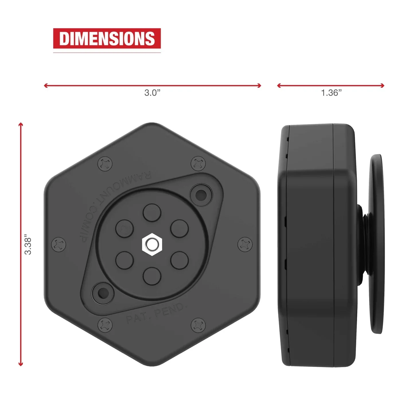 RAM® Vibe-Safe™ with NPT Adapter for 2-Hole Holders - Image 6