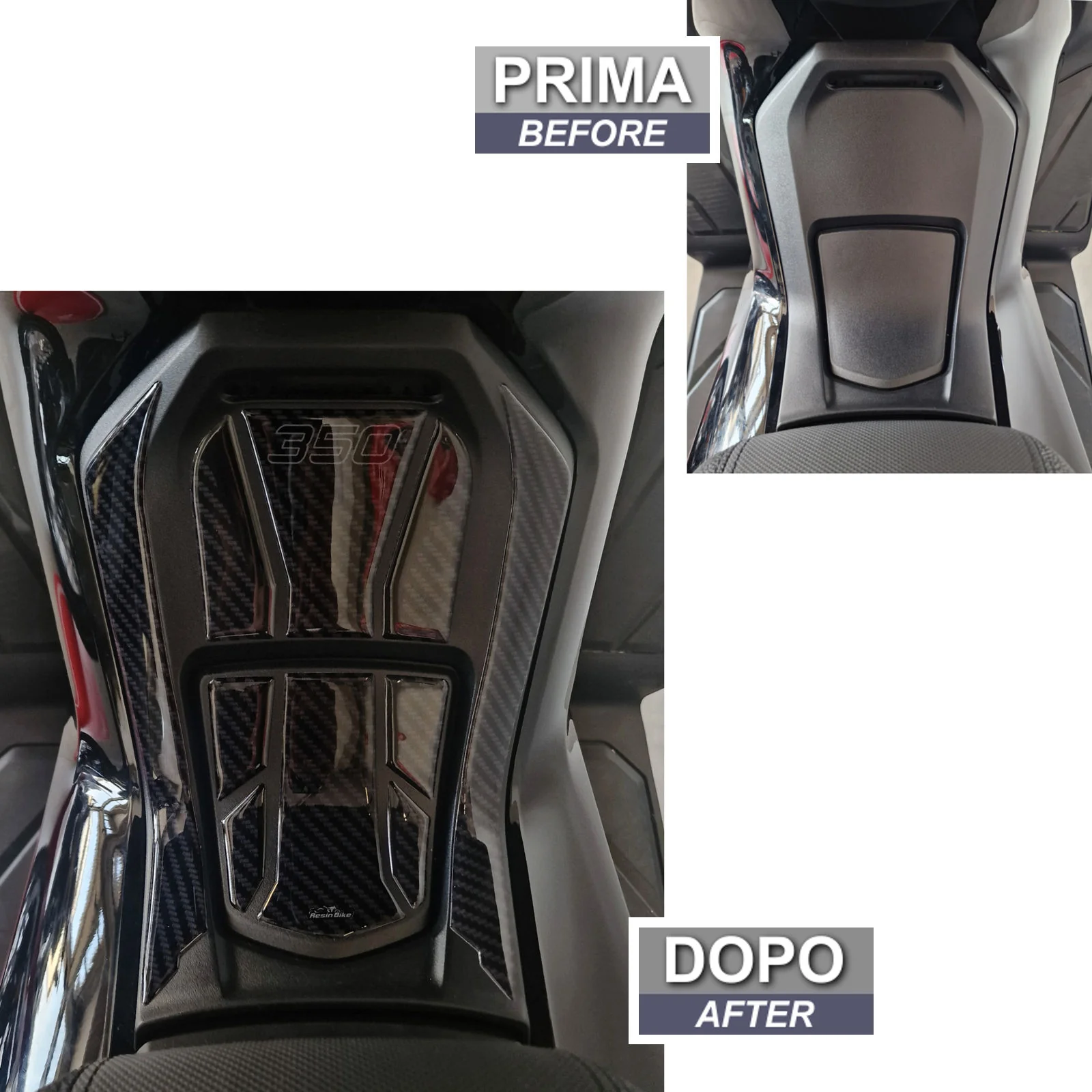 Resin Bike 3D Motorcycle Stickers - Footboard | Honda Forza 350 2022>2025 - Image 3