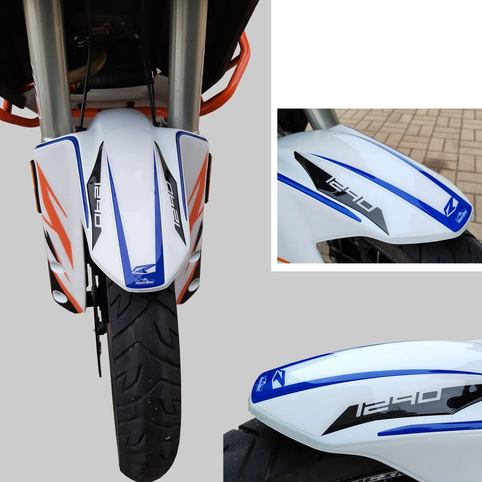 Resin Bike 3D Motorcycle Stickers - Front Fender | KTM 1290 Super Adventure R 2021>Current - Image 5