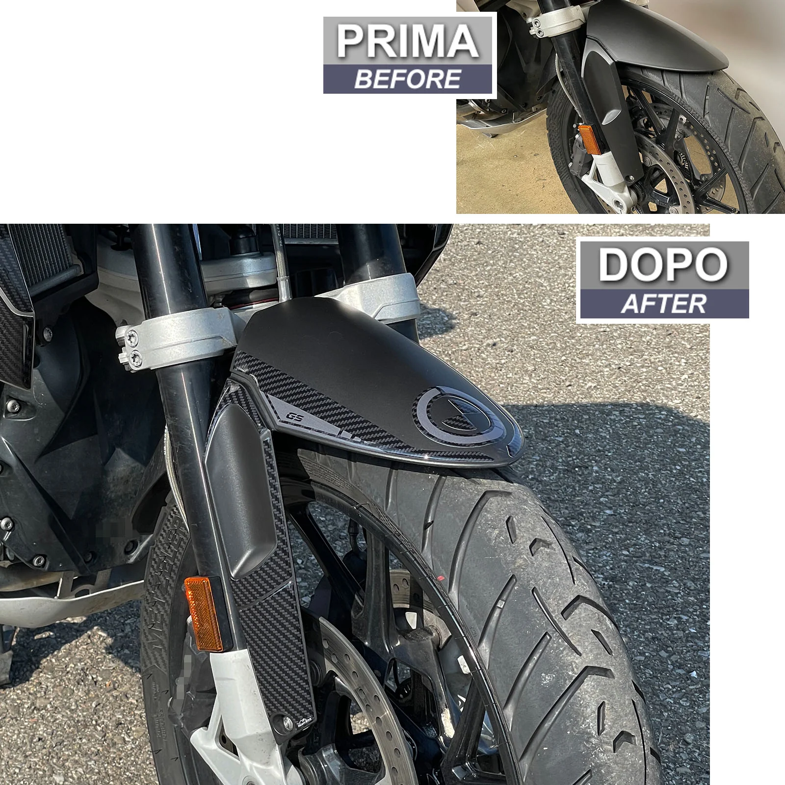 Resin Bike 3D Motorcycle Stickers - Front Fender Sides | BMW R 1250 GS 2021>2024 - Image 3