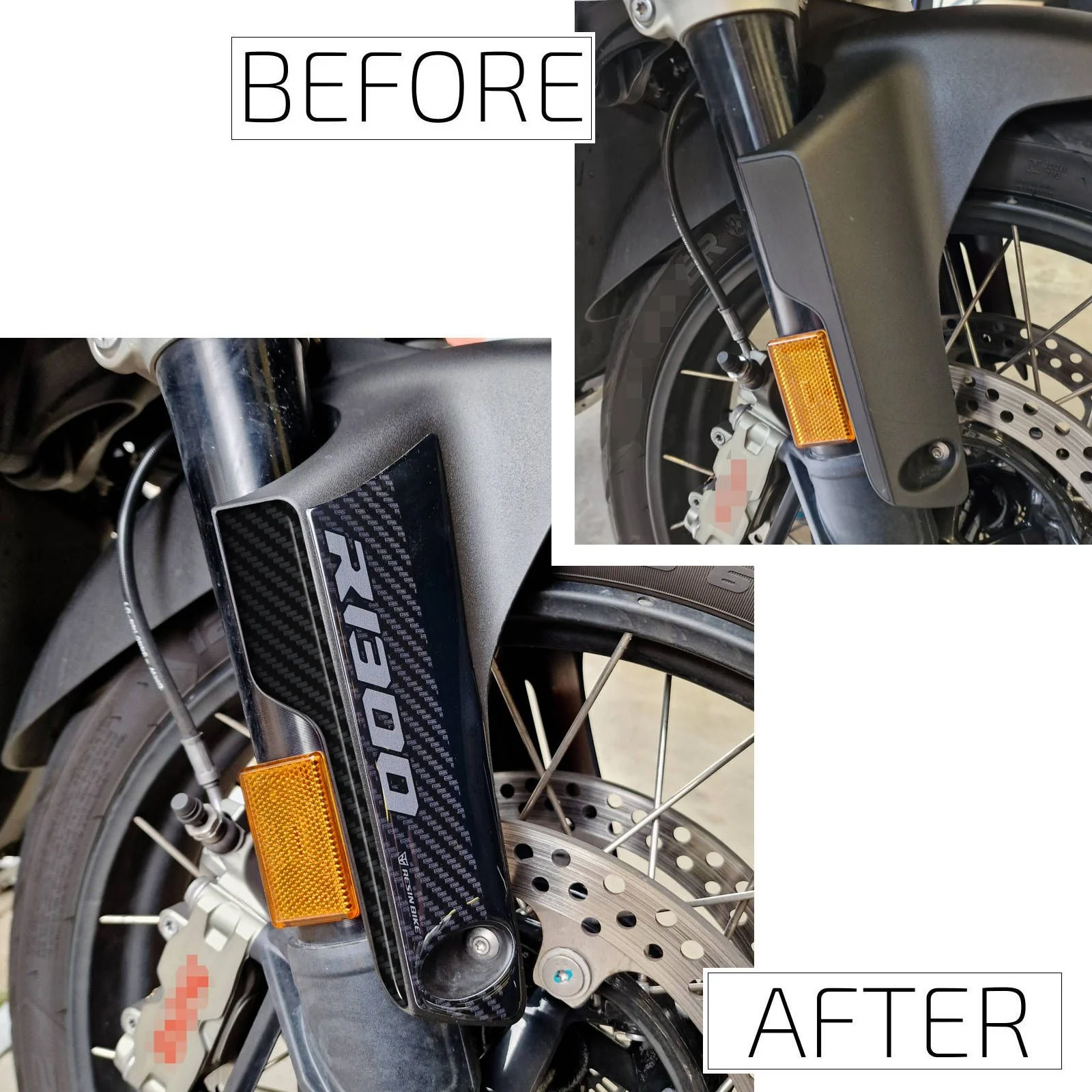 Resin Bike 3D Motorcycle Stickers - Front Fender Sides | BMW R 1300 GS 2023>2025 - Image 3